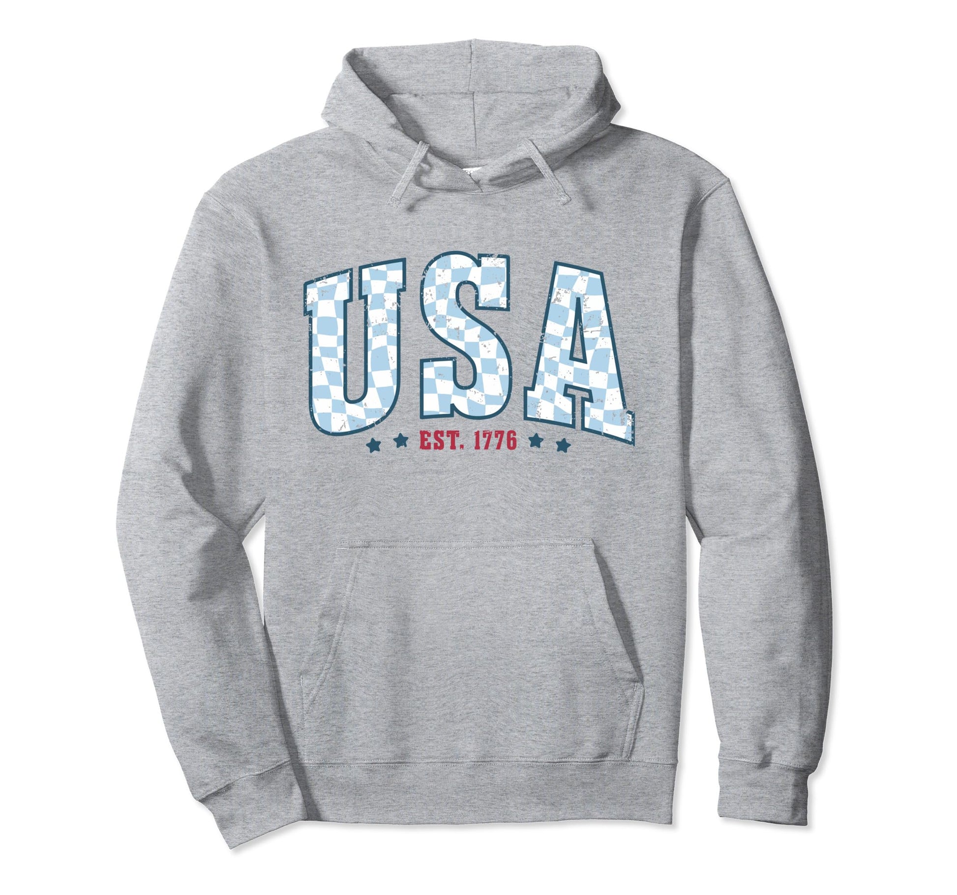 Usa Est 1776 America 4Th July Stars Hoodie - Trendy Graphic Men Women - T-Shirt, Sweatshirt, Hoodie