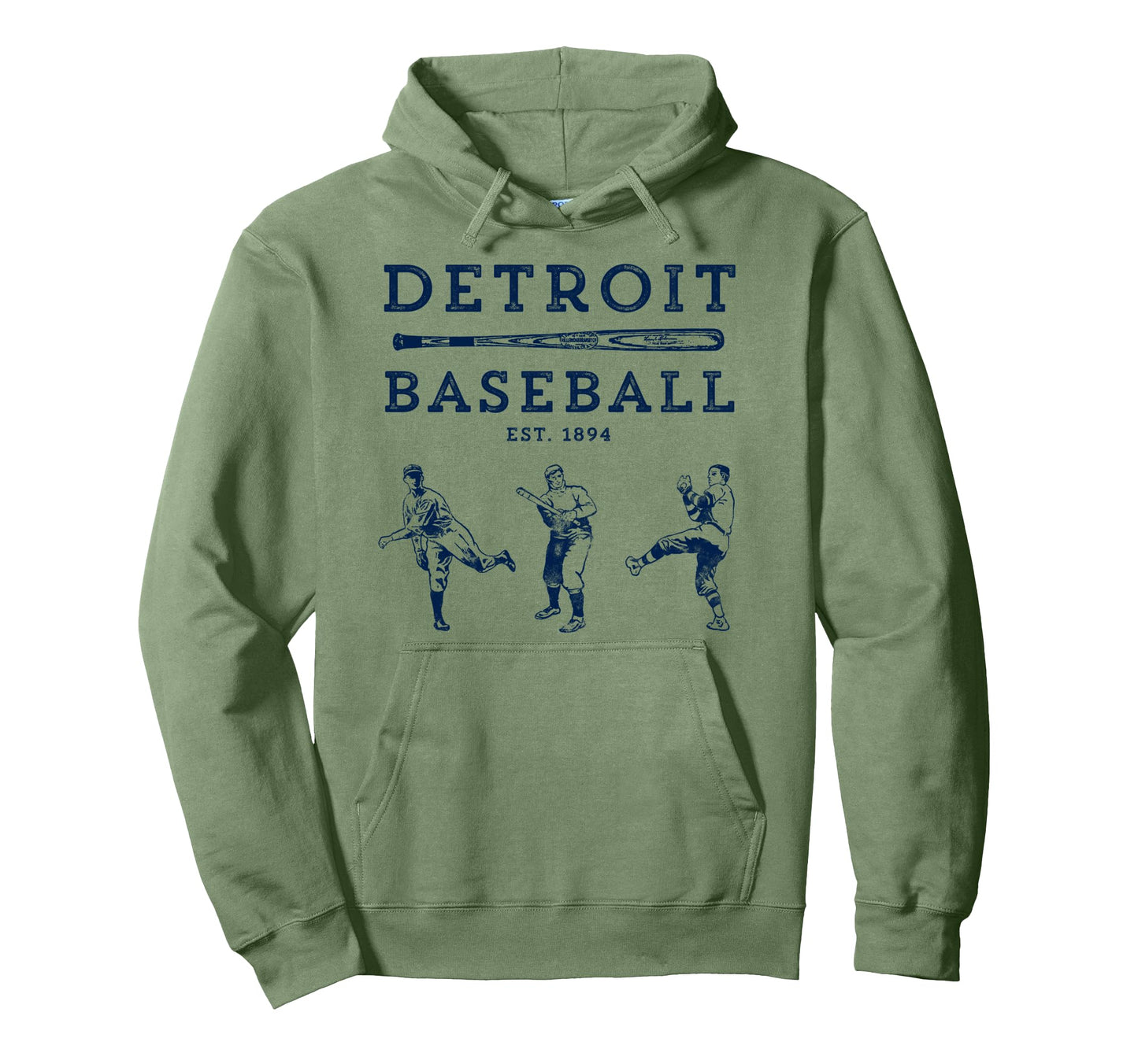 Detroit Baseball Fan Hoodie - Novelty Apparel Unisex - T-Shirt, Sweatshirt, Hoodie