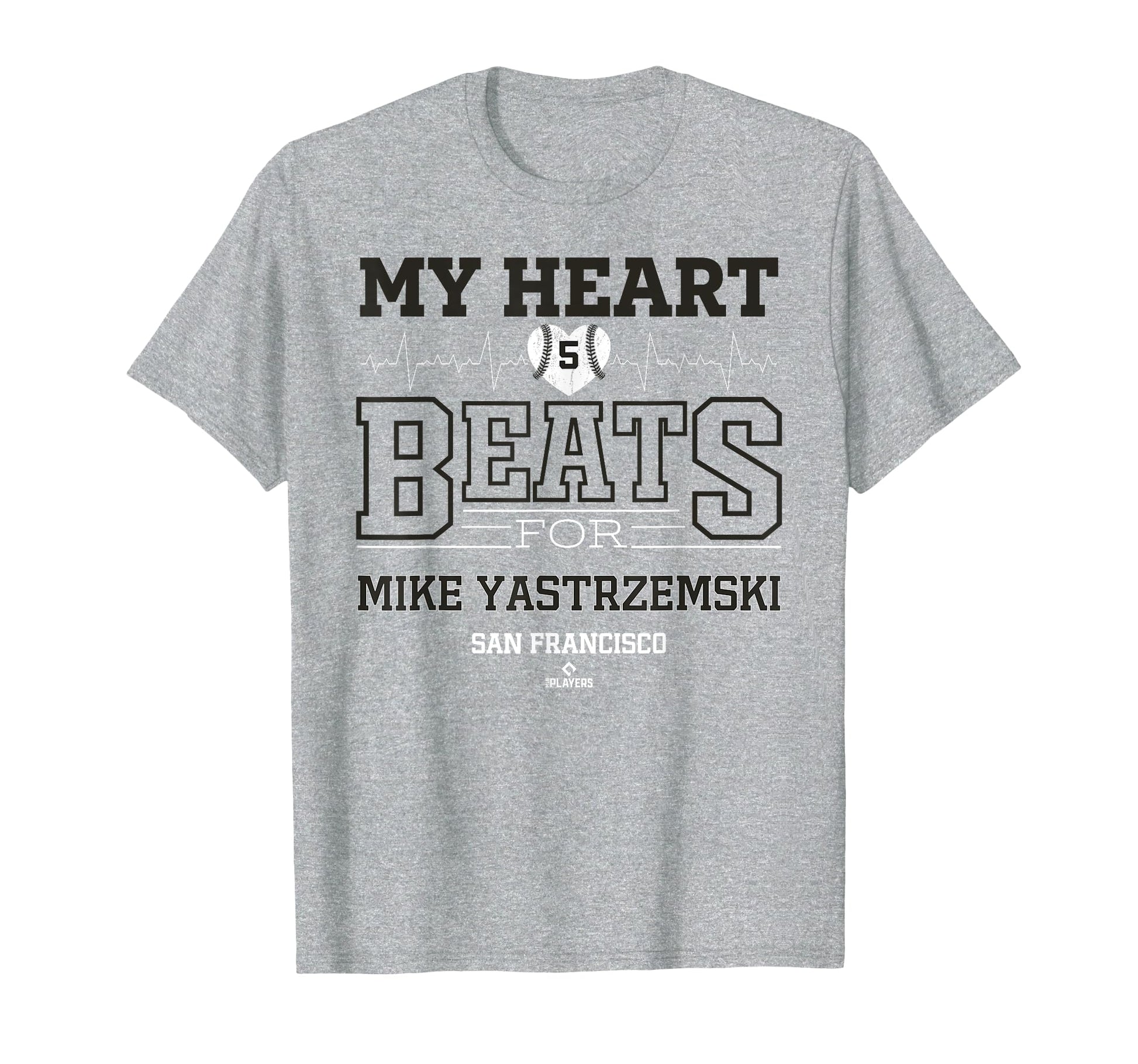 My Heart Beats Mike Yastrzemski T-Shirt - Casual Everyday Wear Men Women - T-Shirt, Sweatshirt, Hoodie
