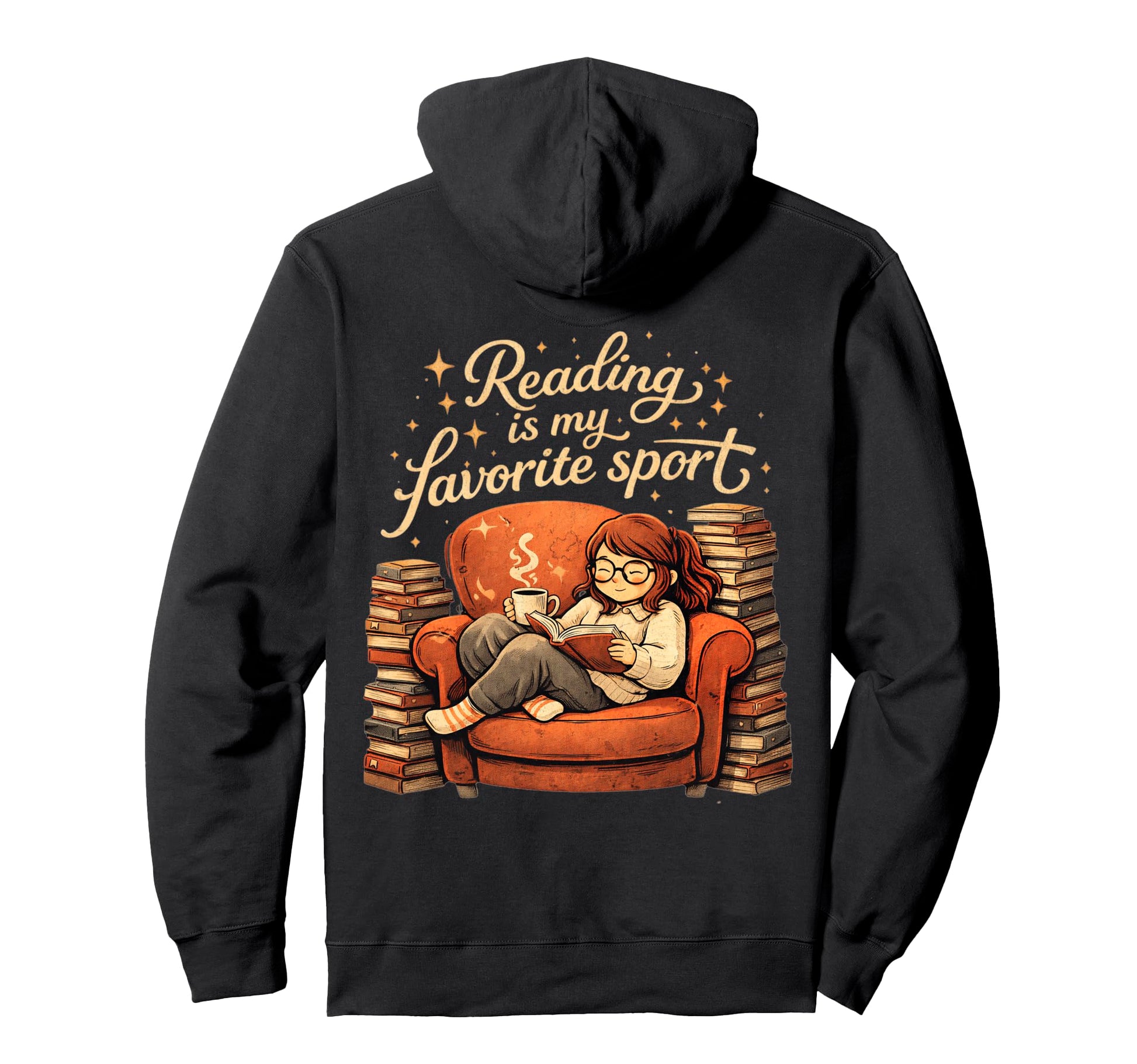 Reading Is My Favorite Sport Book Hoodie - Streetwear Style for Adults - T-Shirt, Sweatshirt, Hoodie