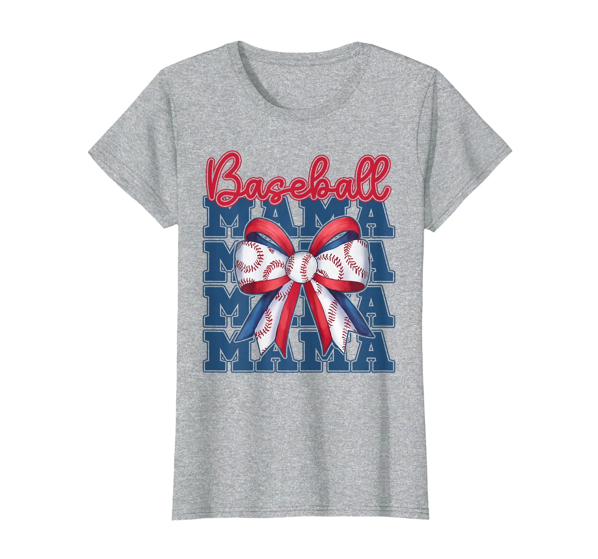 Baseball Mama Coquette Bow Sport Mom T-Shirt - Novelty Apparel for Adults - T-Shirt, Sweatshirt, Hoodie