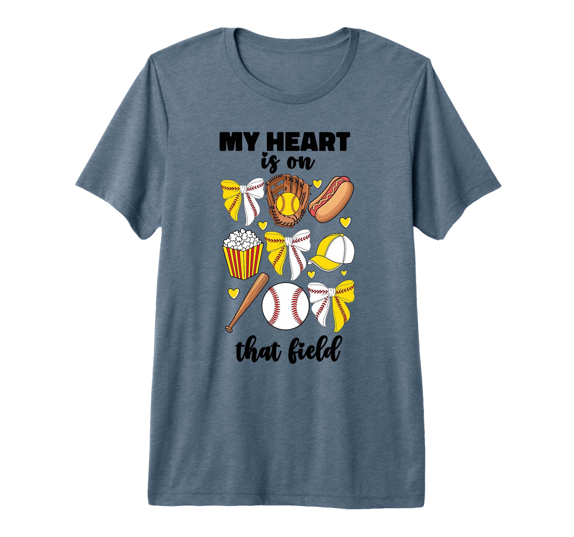 My Heart Is That Field Half Baseball T-Shirt - Minimalist Print for Adults - T-Shirt, Sweatshirt, Hoodie