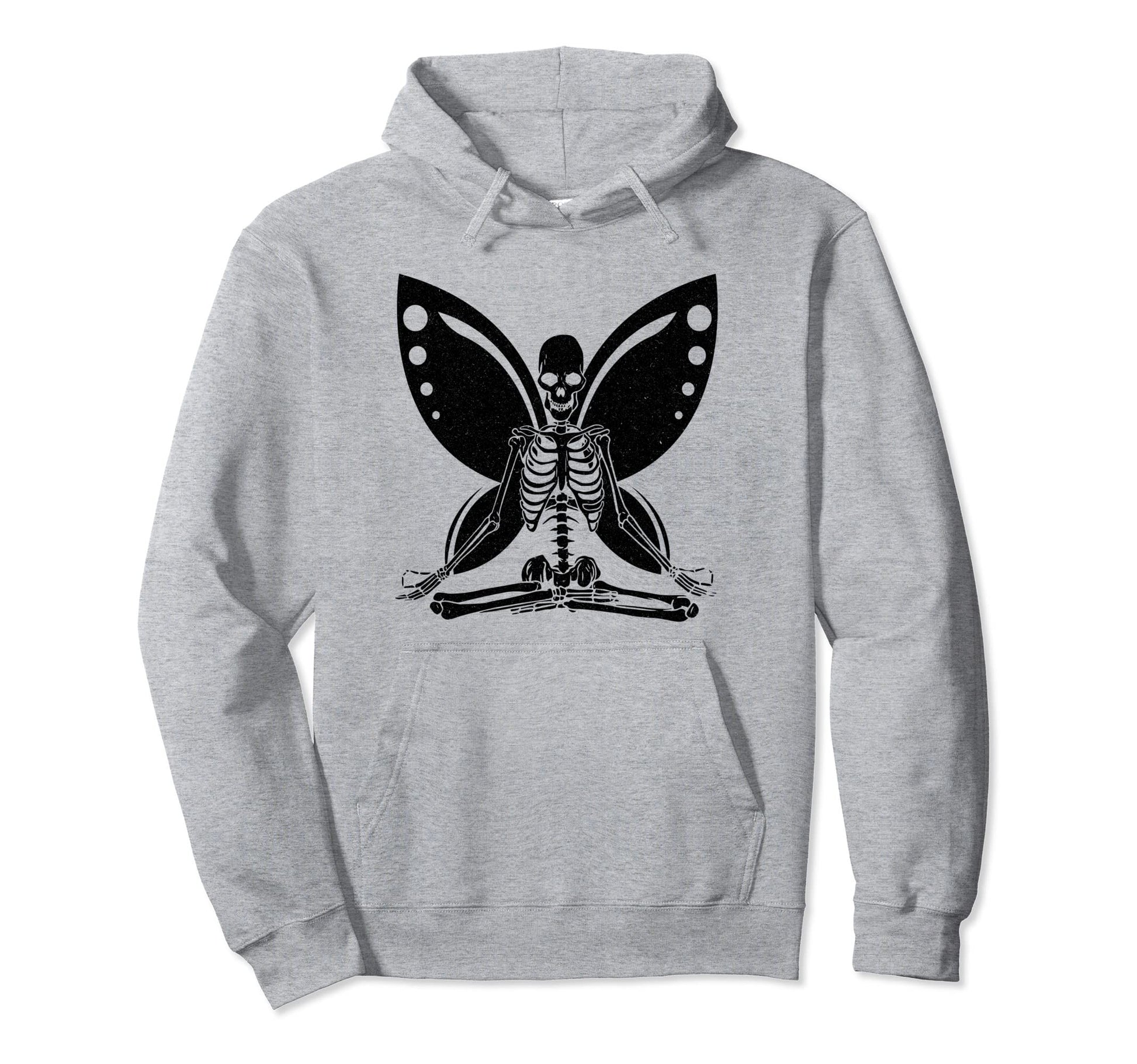 Yoga Skeleton Butterfly Fairy Grunge Hoodie - Casual Everyday Wear Unisex - T-Shirt, Sweatshirt, Hoodie
