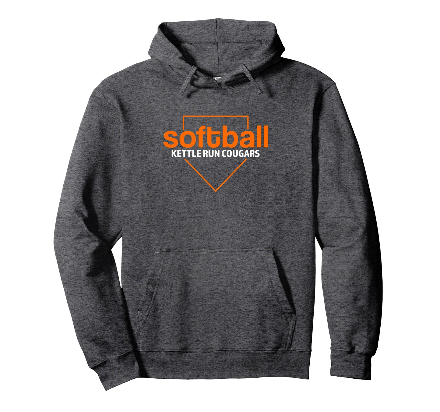 Kettle Run Cougars Softball Home Plate Hoodie - Casual Everyday Wear Unisex - T-Shirt, Sweatshirt, Hoodie