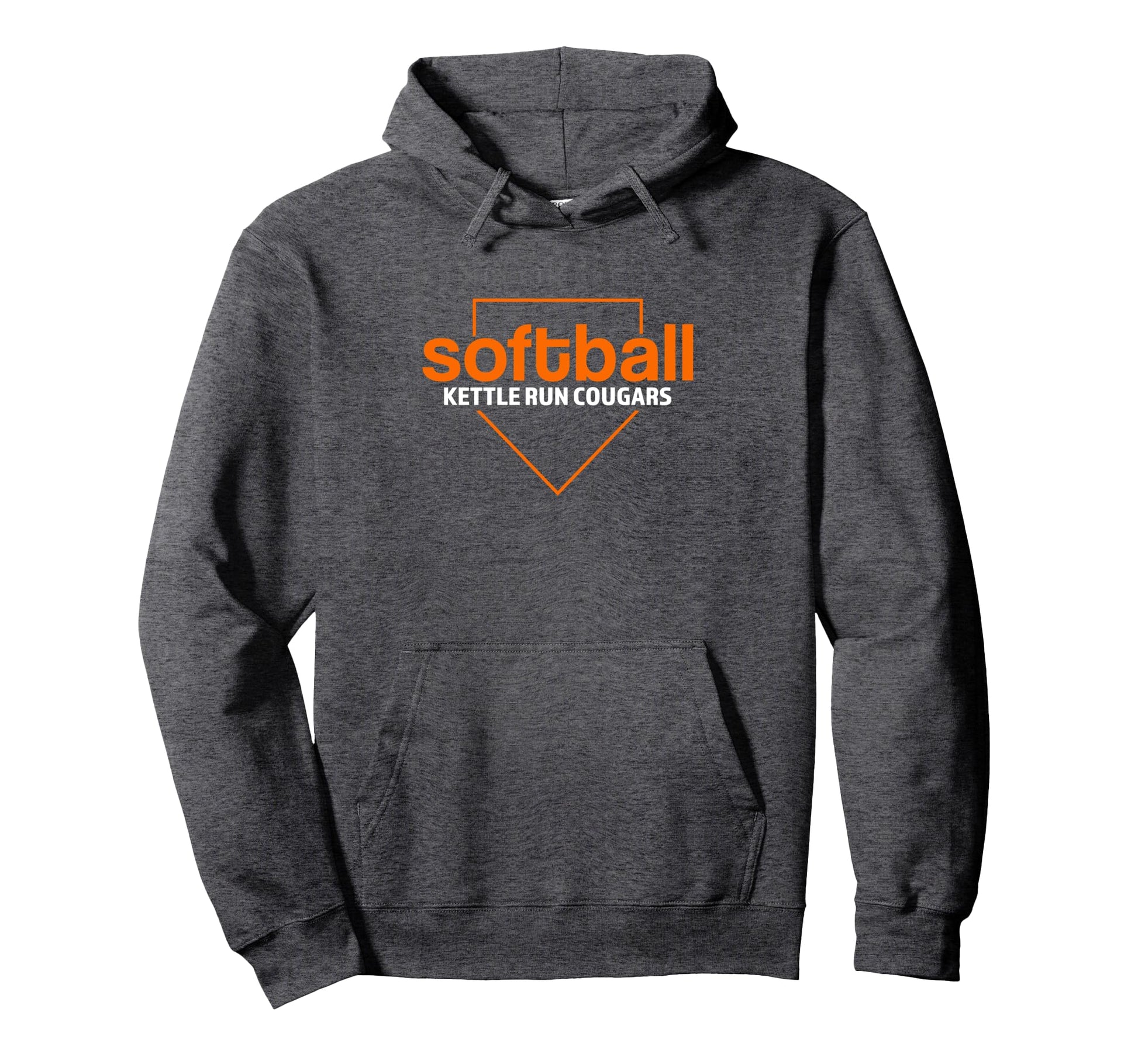 Kettle Run Cougars Softball Home Plate Hoodie - Casual Everyday Wear Unisex - T-Shirt, Sweatshirt, Hoodie