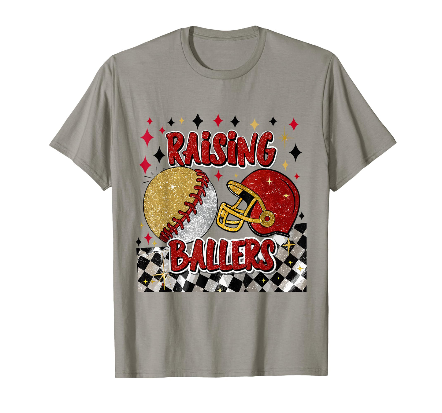 Raising Ballers Softball Baseball T-Shirt - Fun Novelty Design for Adults - T-Shirt, Sweatshirt, Hoodie