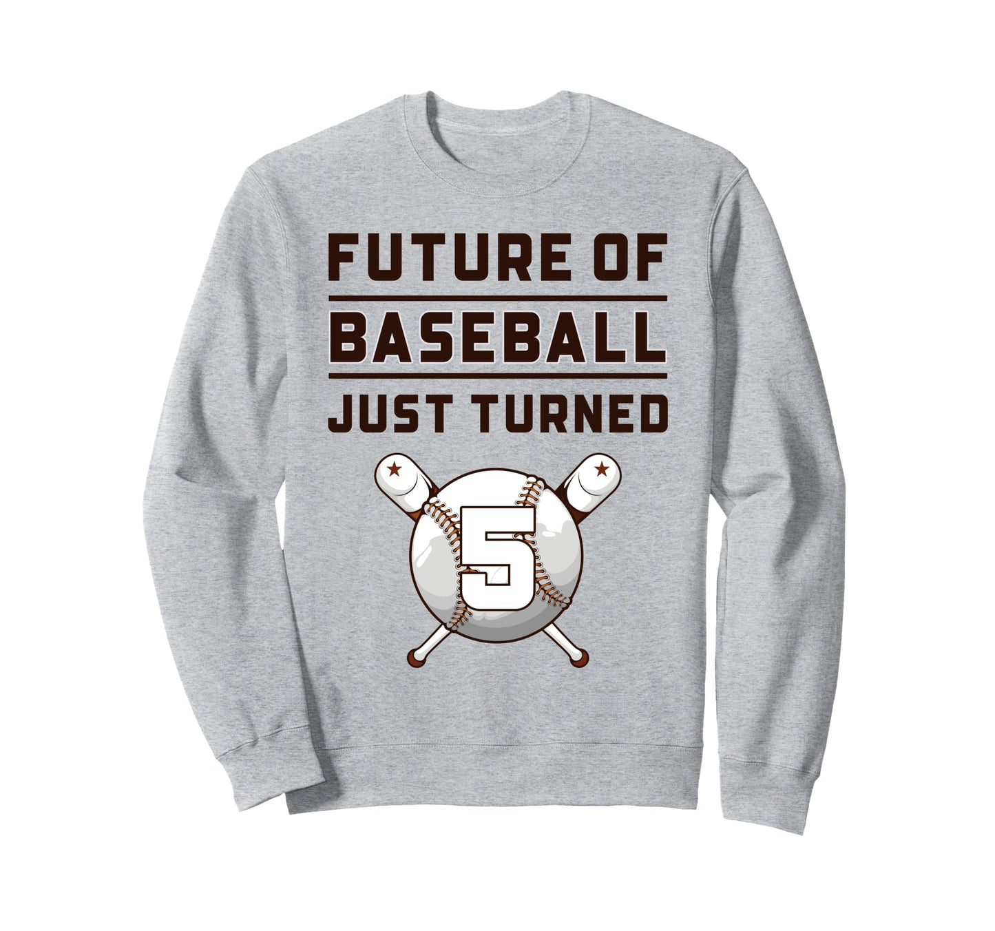 5 Year Old Baseball Birthday Sweatshirt - Casual Everyday Wear Men Women - T-Shirt, Sweatshirt, Hoodie