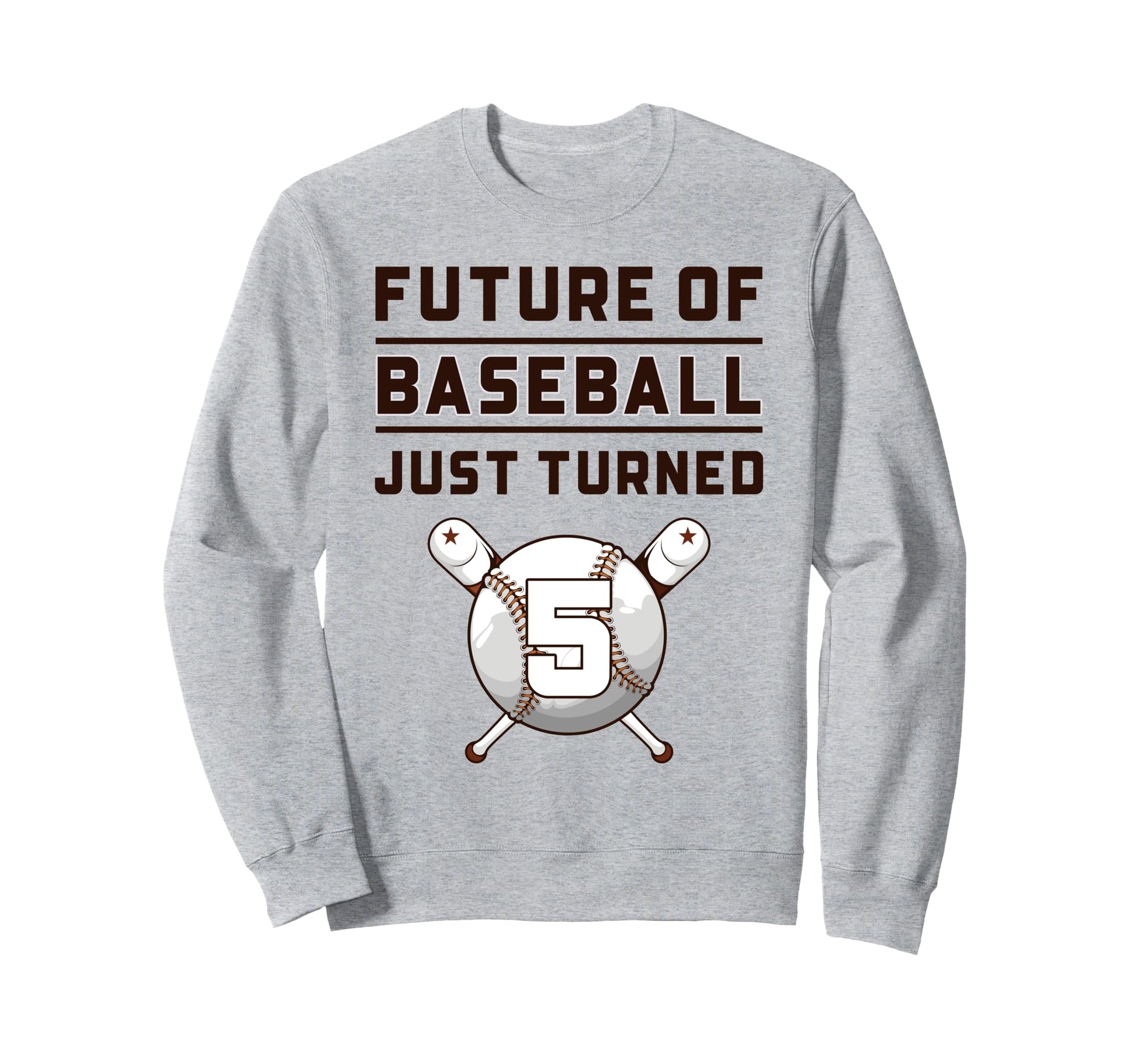 5 Year Old Baseball Birthday Sweatshirt - Casual Everyday Wear Men Women - T-Shirt, Sweatshirt, Hoodie