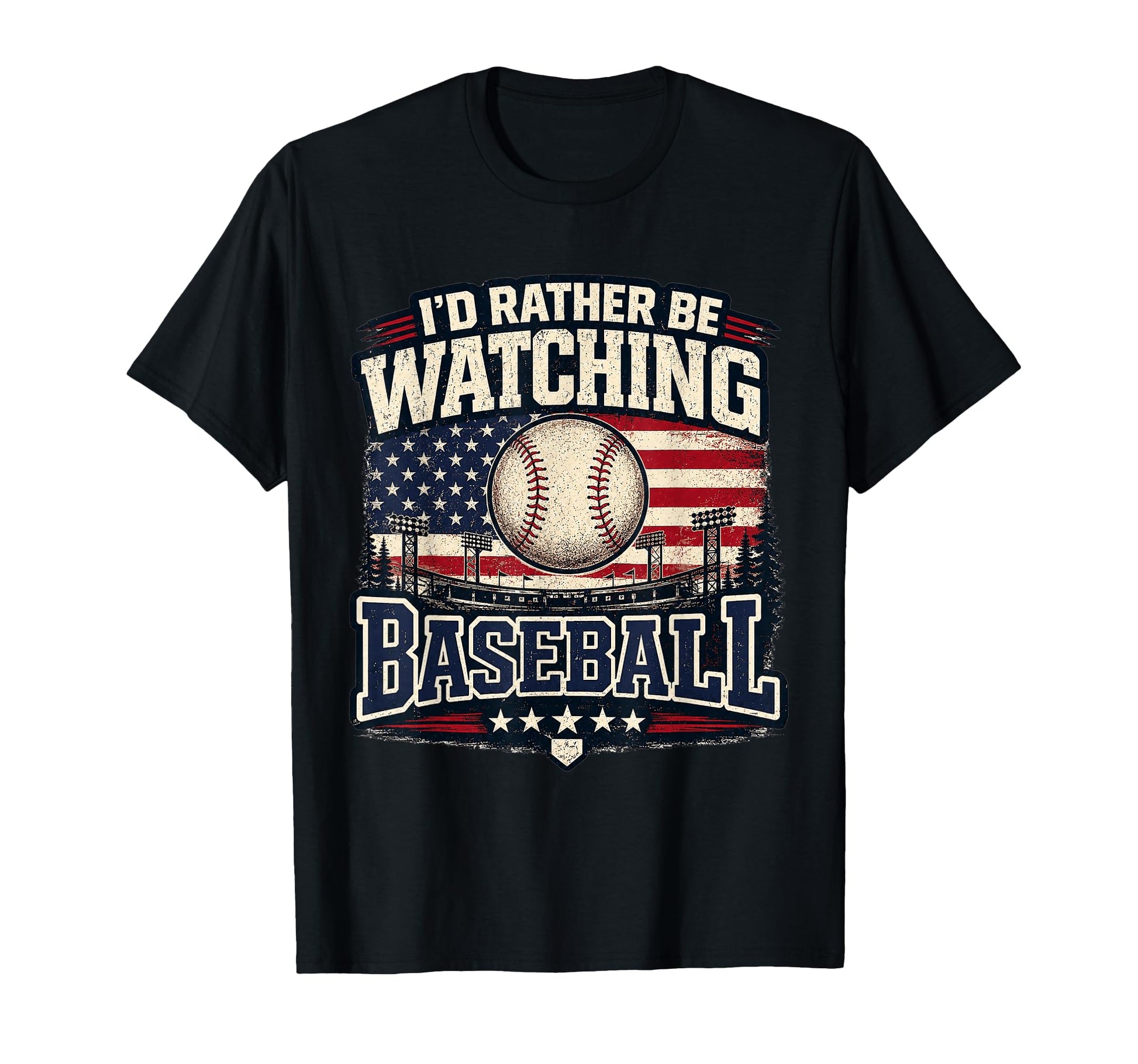 Id Rather Be Watching Baseball T-Shirt - Fun Novelty Design for Adults - T-Shirt, Sweatshirt, Hoodie