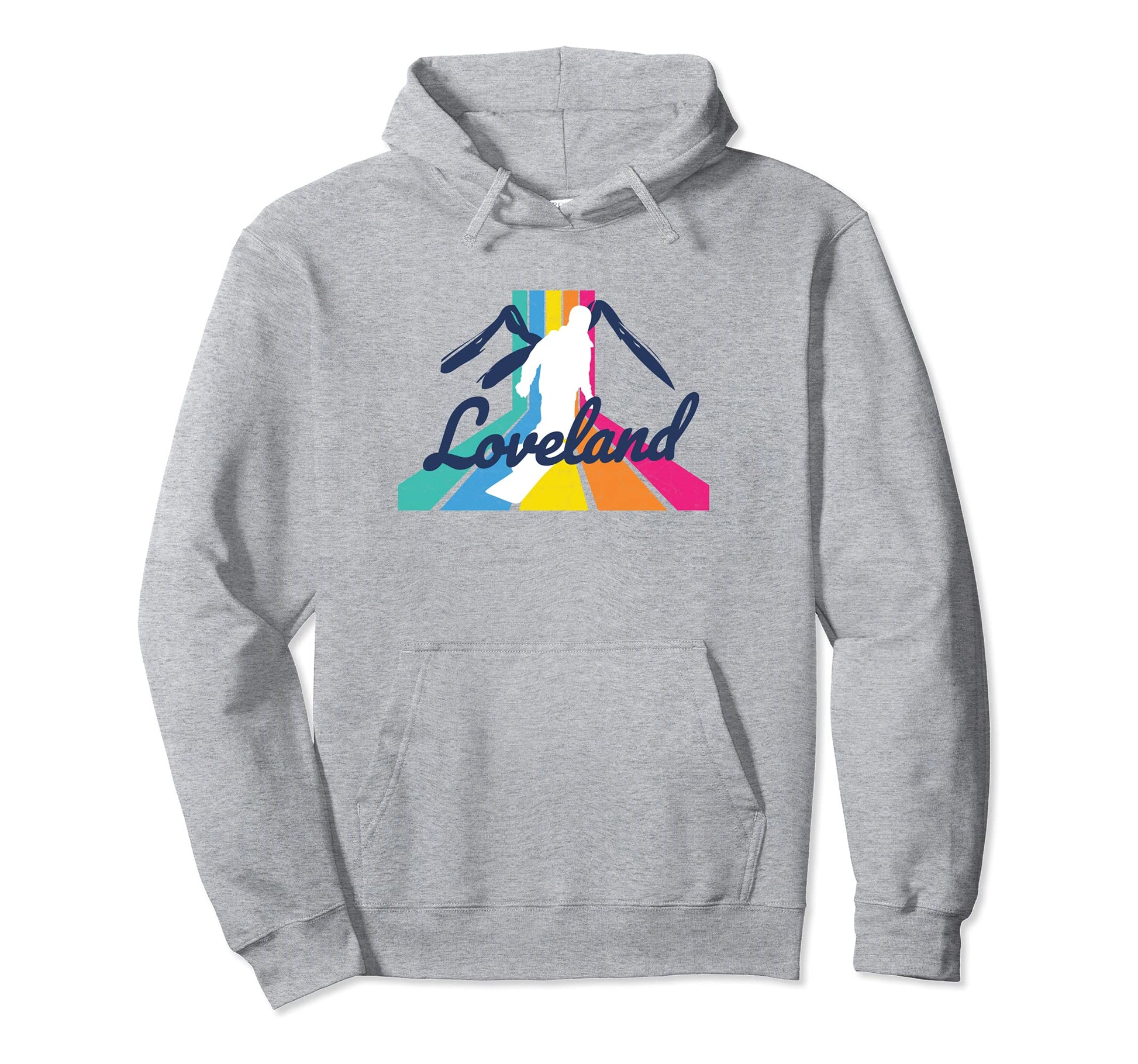 Loveland Snowboard Stripes Curved Geometric Hoodie - Trendy Graphic Unisex - T-Shirt, Sweatshirt, Hoodie