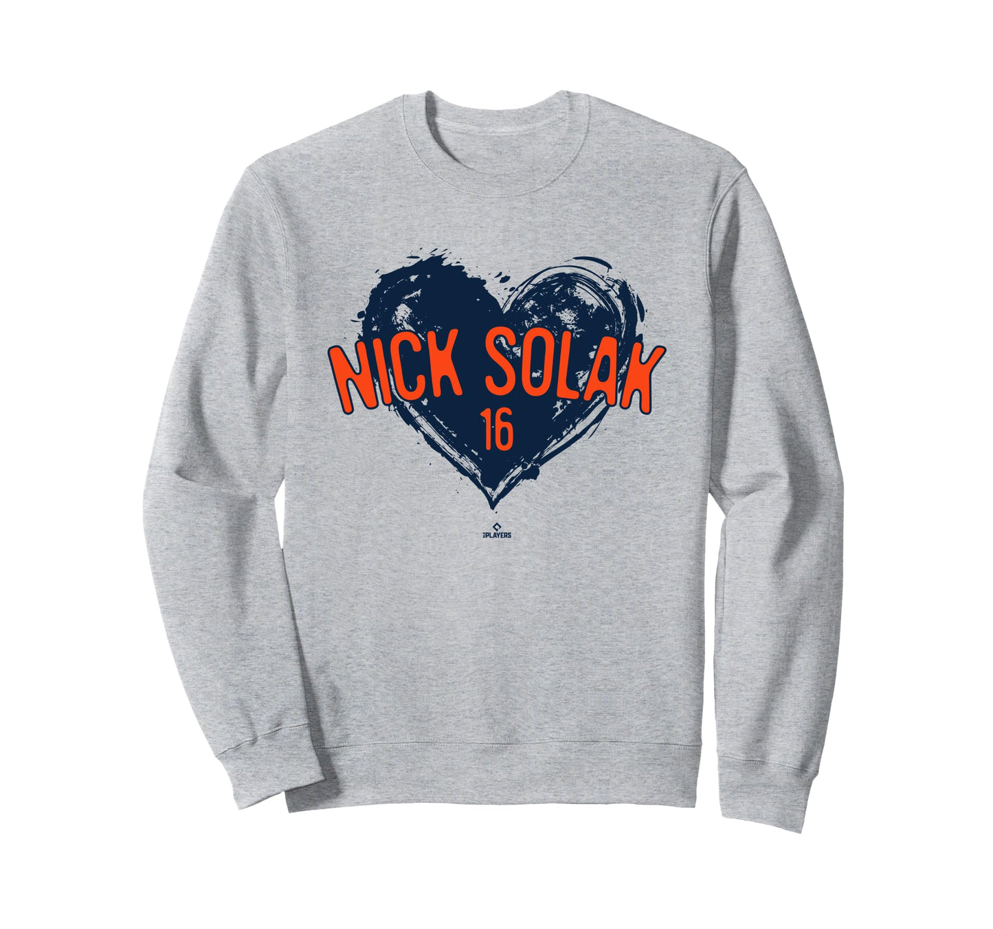 Distressed Heart Nick Solak Sweatshirt - Minimalist Print for Adults - T-Shirt, Sweatshirt, Hoodie