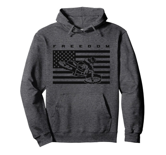 American Flag Motocross Motocross Dirt Hoodie - Novelty Apparel Men Women - T-Shirt, Sweatshirt, Hoodie