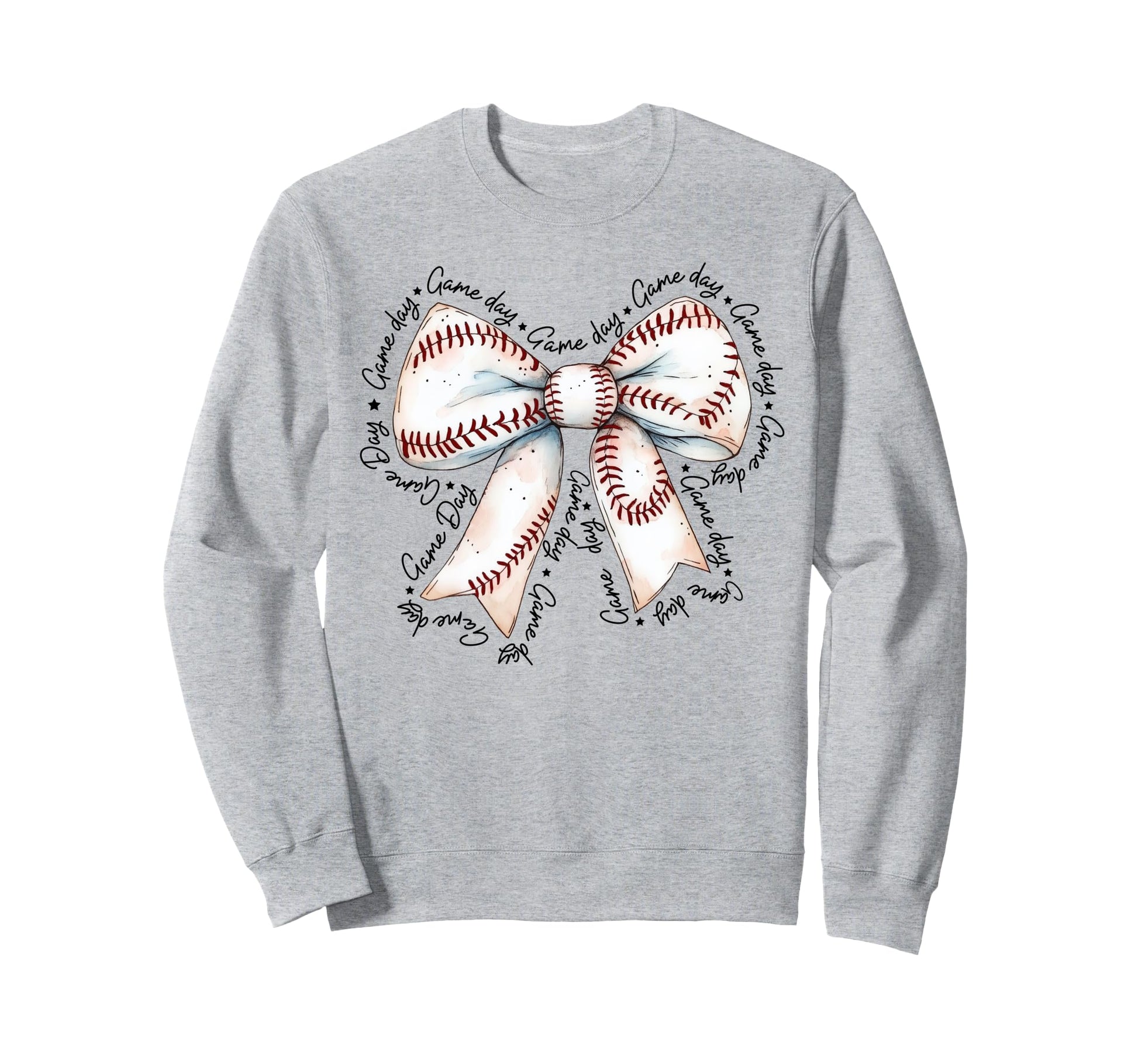 Game Day Baseball Bow Coquette Sweatshirt - Streetwear Style Unisex - T-Shirt, Sweatshirt, Hoodie