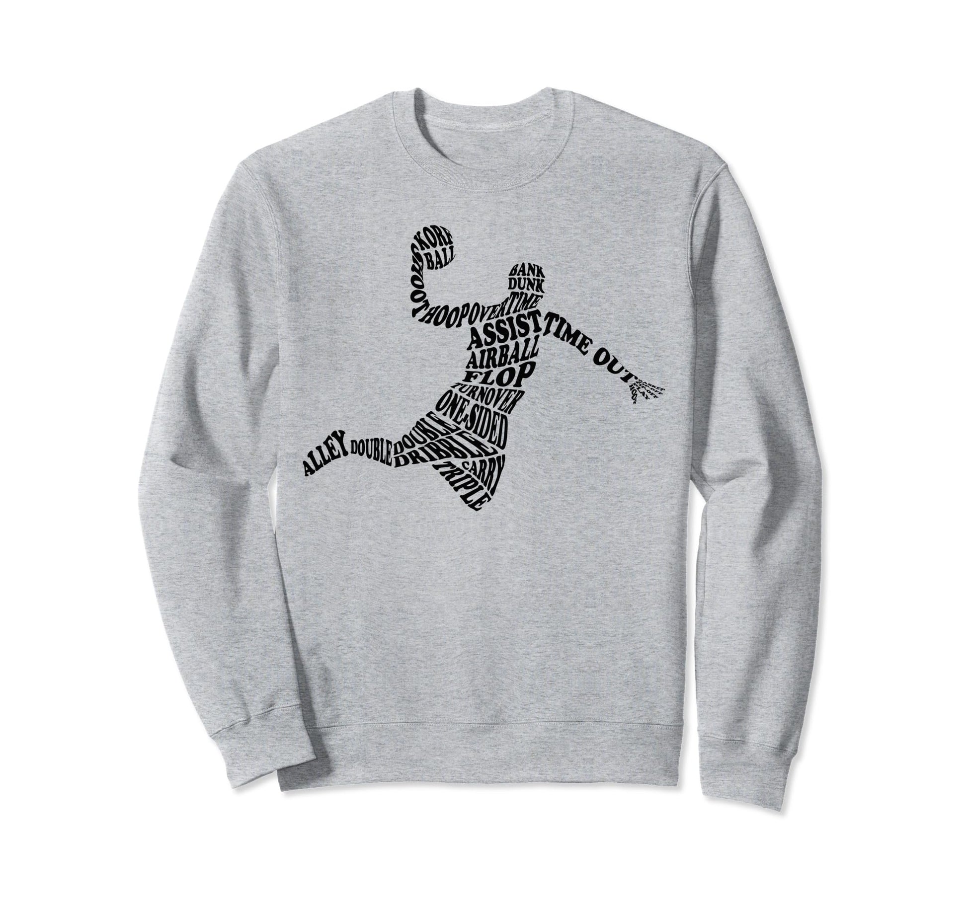 Basketball Player Typography Word Sweatshirt - Graphic Print Unisex - T-Shirt, Sweatshirt, Hoodie