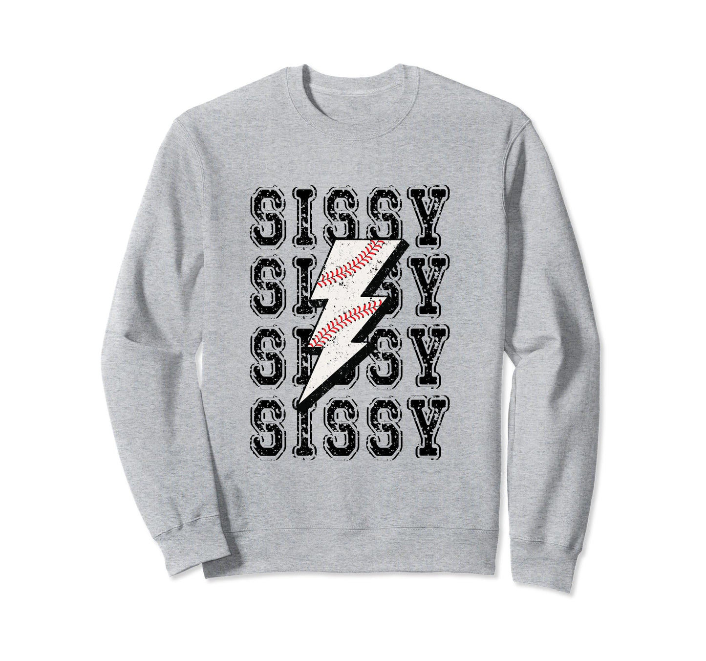 Baseball Sissy Lightning Bolt Sweatshirt - Unique Graphic Men Women - T-Shirt, Sweatshirt, Hoodie
