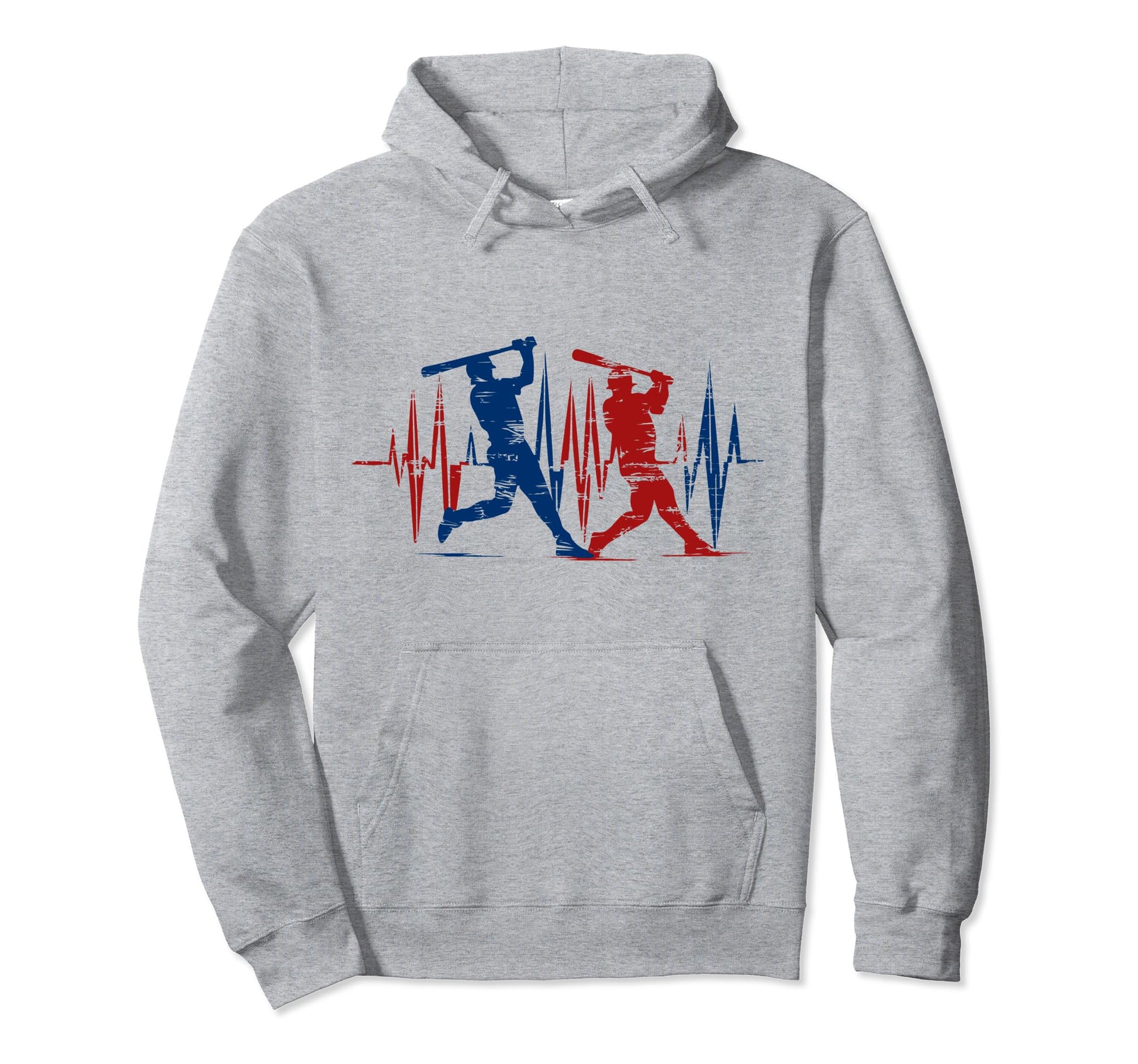 Baseball Heartbeat Funny Baseball Fan Hoodie - Minimalist Print Men Women - T-Shirt, Sweatshirt, Hoodie