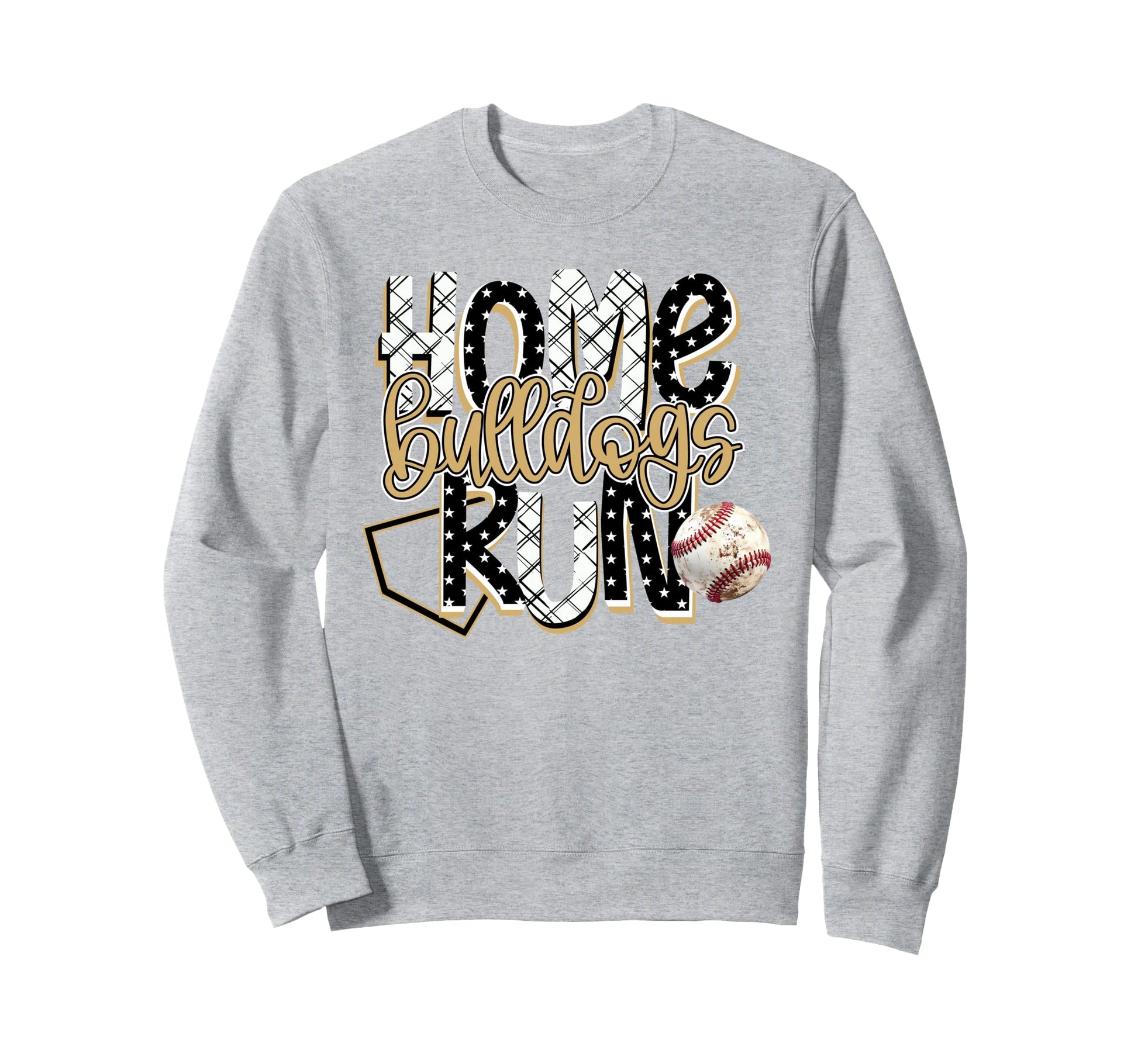 Home Run Bulldogs Baseball Game Day Sweatshirt - Minimalist Print Unisex - T-Shirt, Sweatshirt, Hoodie