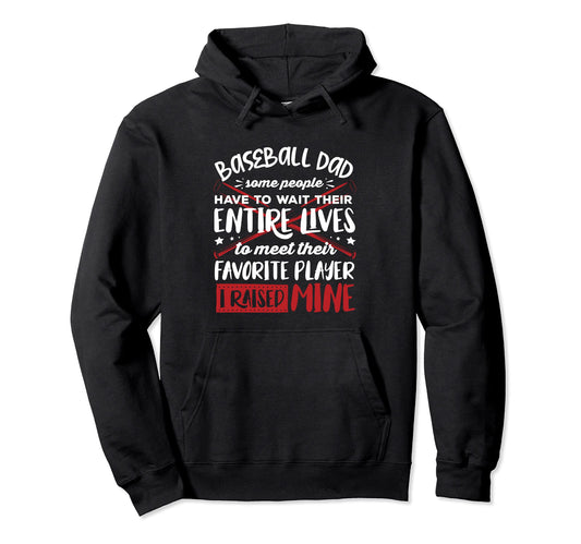Baseball Dad Baseball Love Baseball Hoodie - Minimalist Print for Adults - T-Shirt, Sweatshirt, Hoodie