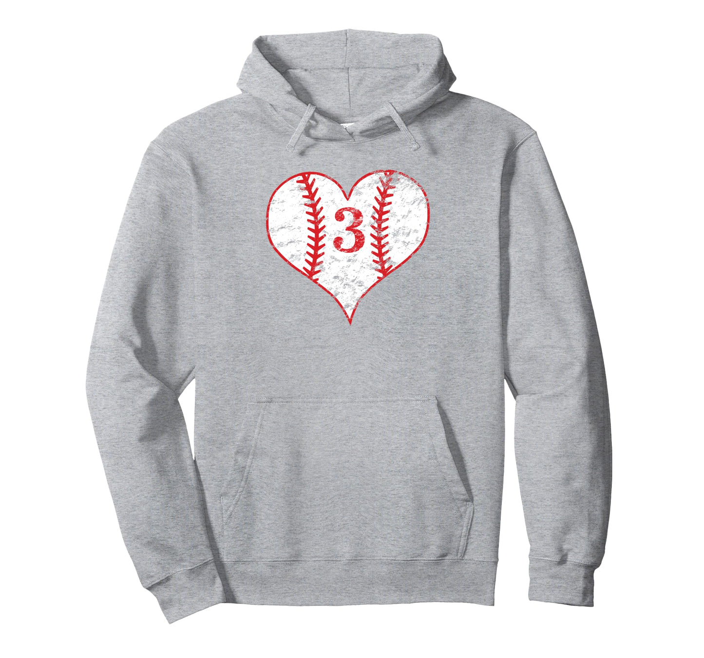 Love Baseball Mom 3 Heart 3Rd Birthday Hoodie - Aesthetic Graphic Unisex - T-Shirt, Sweatshirt, Hoodie