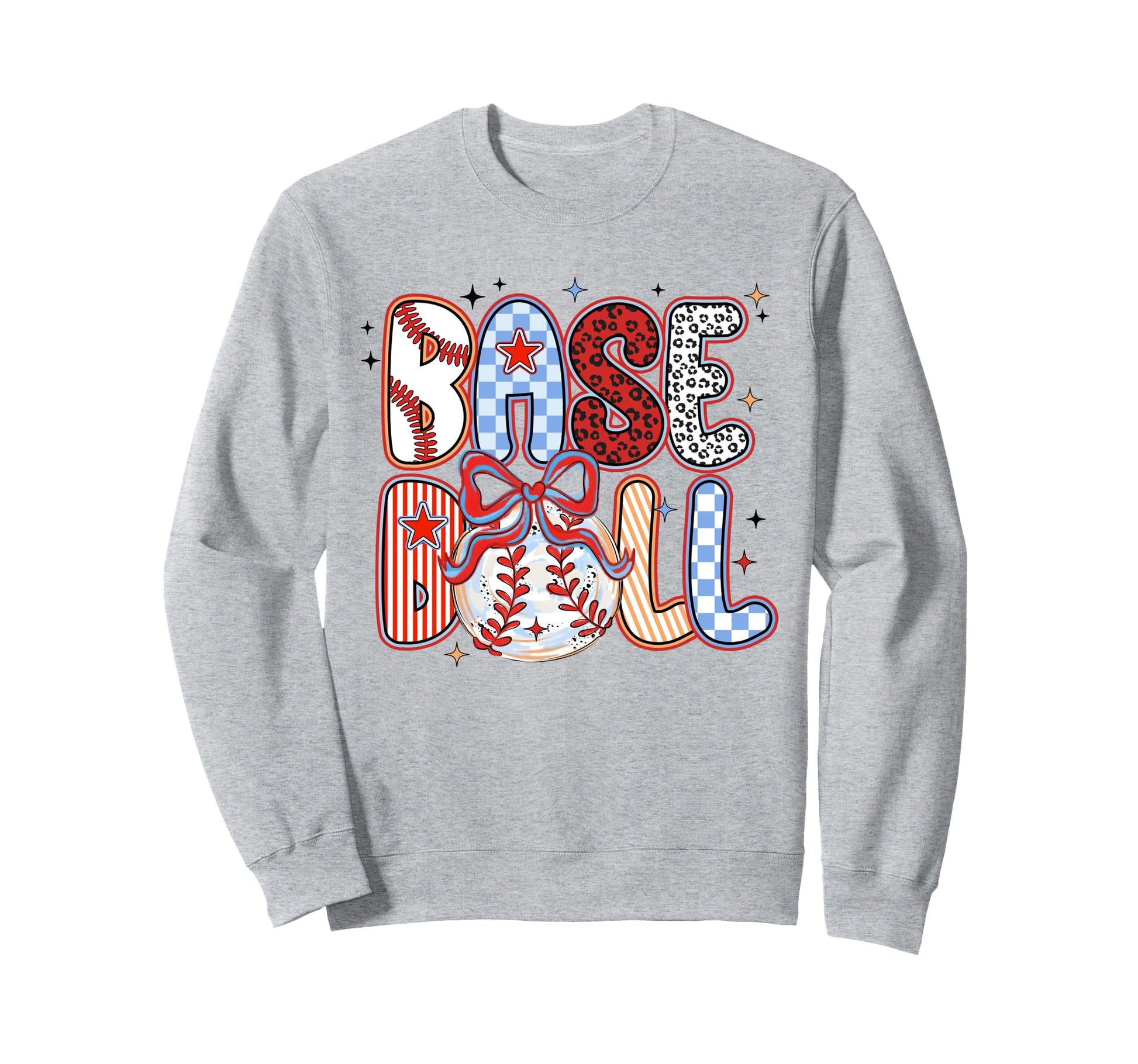 Brushstroke Baseball Coquette Baseball Sweatshirt - Unique Graphic Unisex - T-Shirt, Sweatshirt, Hoodie