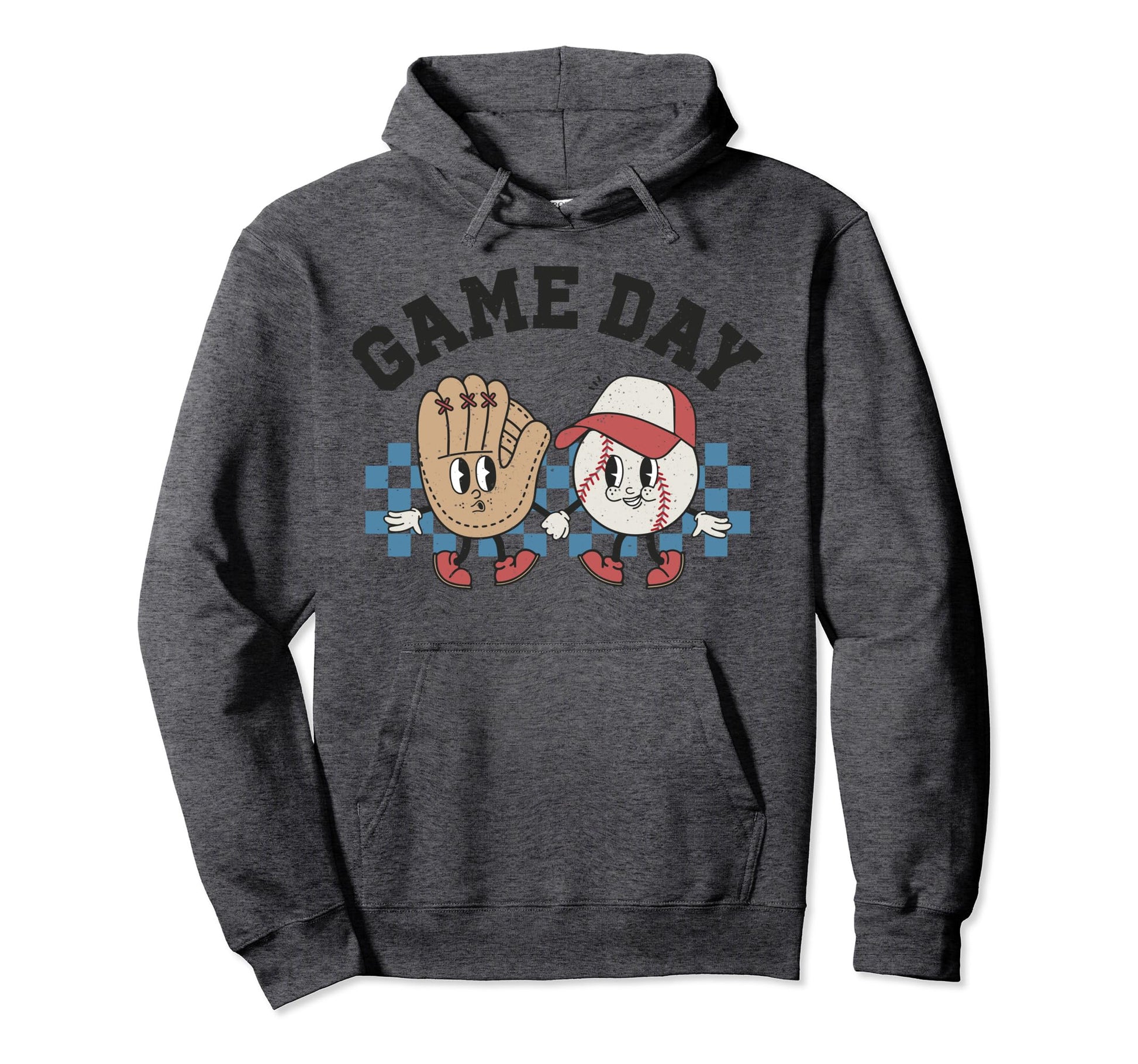 Baseball Groovy Cartoon Love Hoodie - Casual Everyday Wear for Adults - T-Shirt, Sweatshirt, Hoodie
