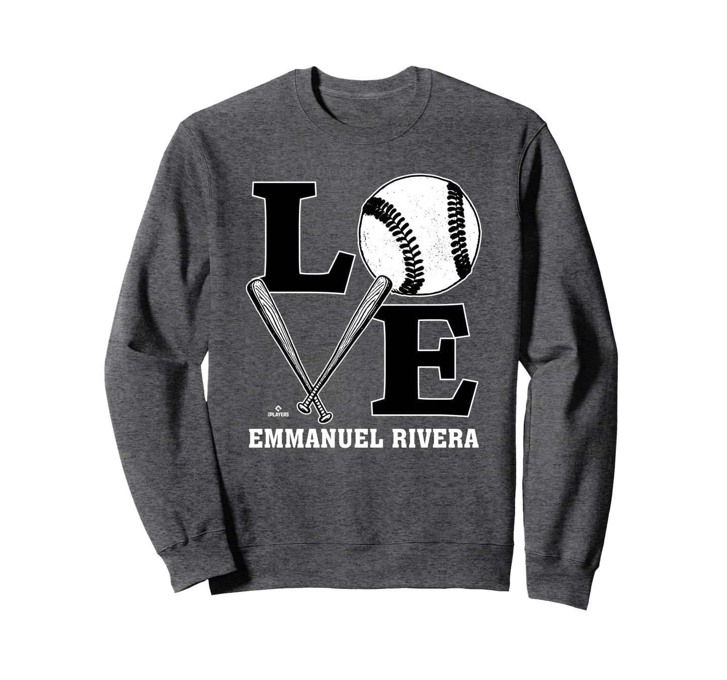 Distressed Baseball Love Emmanuel Sweatshirt - Aesthetic Graphic Men Women - T-Shirt, Sweatshirt, Hoodie