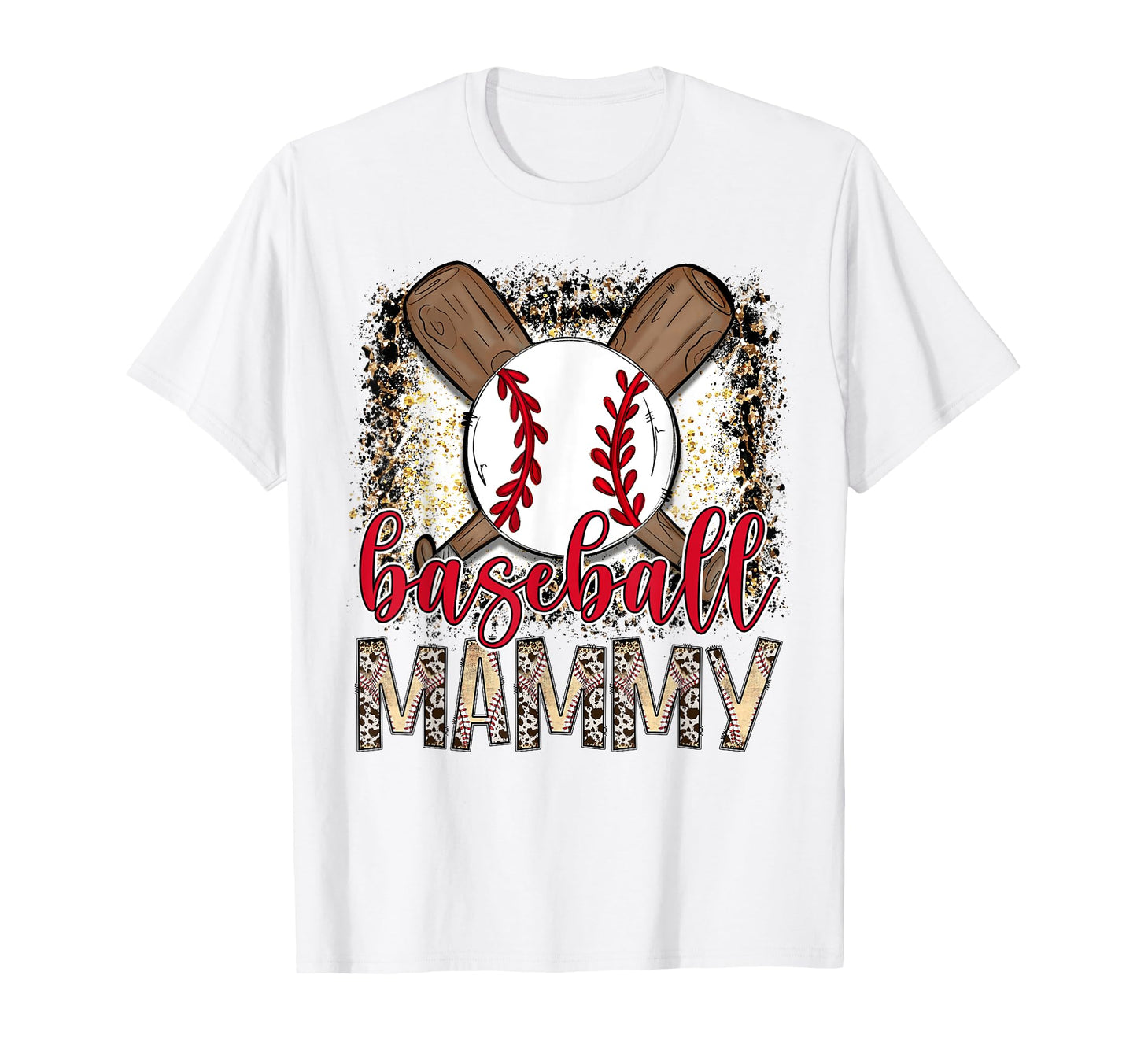 Baseball Mammy Leopard Proud Ball T-Shirt - Fun Novelty Design Unisex - T-Shirt, Sweatshirt, Hoodie