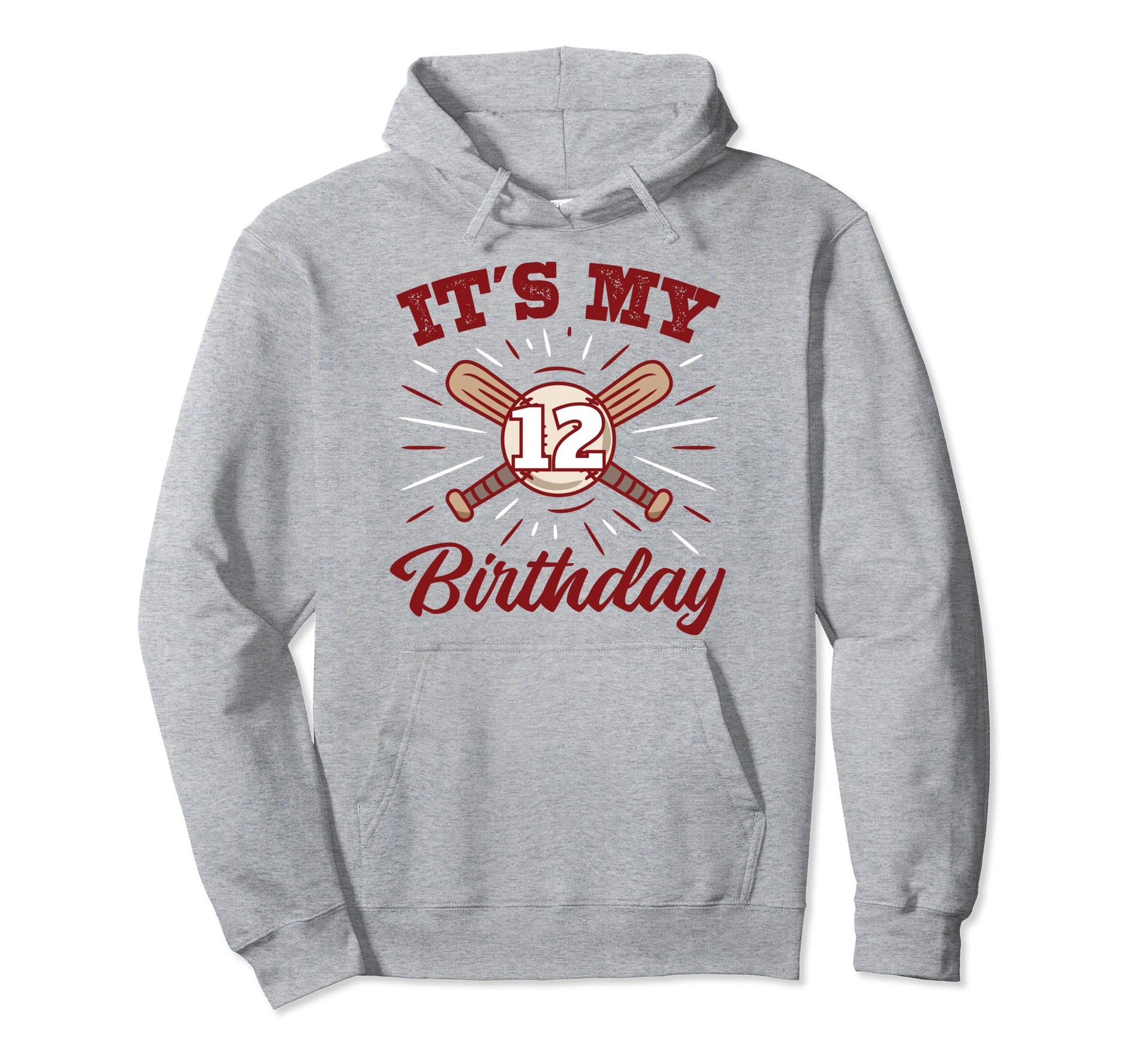 Its My 12Th Birthday Baseball 12 Hoodie - Casual Everyday Wear Unisex - T-Shirt, Sweatshirt, Hoodie