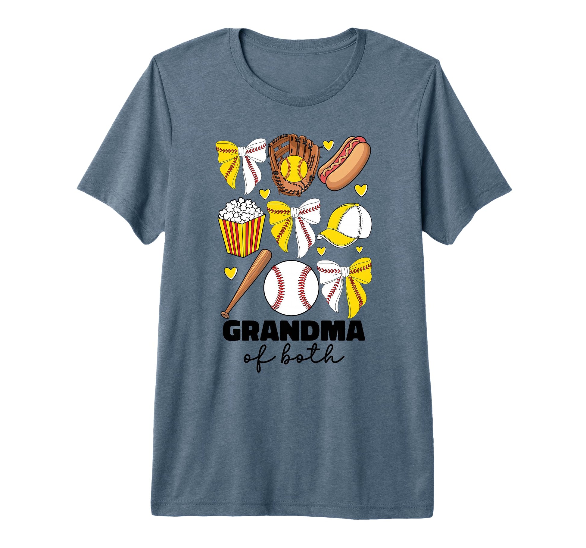 Grandma Both Baseball And Softball Grandma T-Shirt - Trendy Graphic Unisex - T-Shirt, Sweatshirt, Hoodie