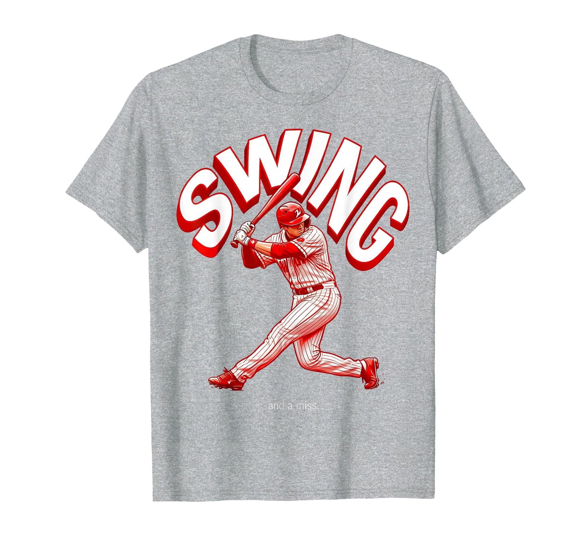 Swing And Miss Funny Baseball T-Shirt - Unique Graphic Men Women - T-Shirt, Sweatshirt, Hoodie