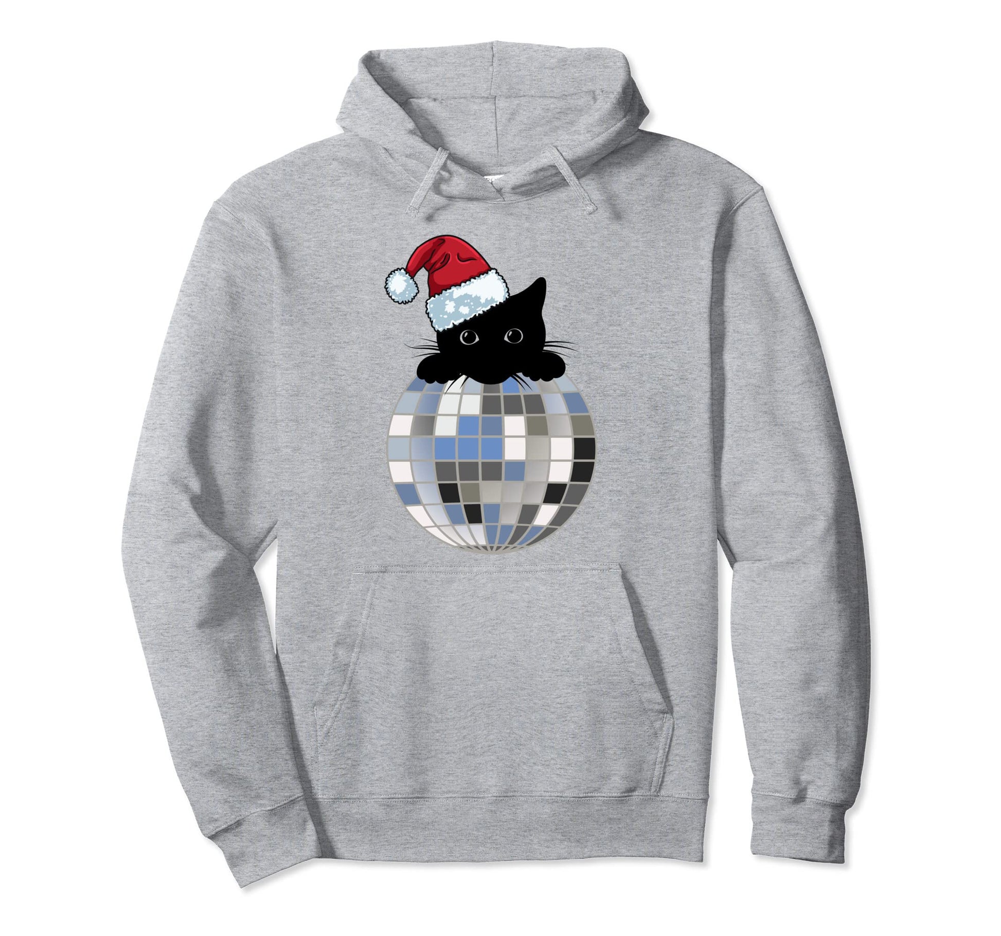Aesthetic Disco Ball Winter Snow Black Hoodie - Aesthetic Graphic Unisex - T-Shirt, Sweatshirt, Hoodie