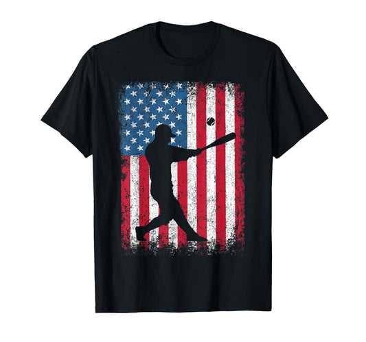 American Flag Baseball Flag Dad Mom T-Shirt - Novelty Apparel Unisex - T-Shirt, Sweatshirt, Hoodie