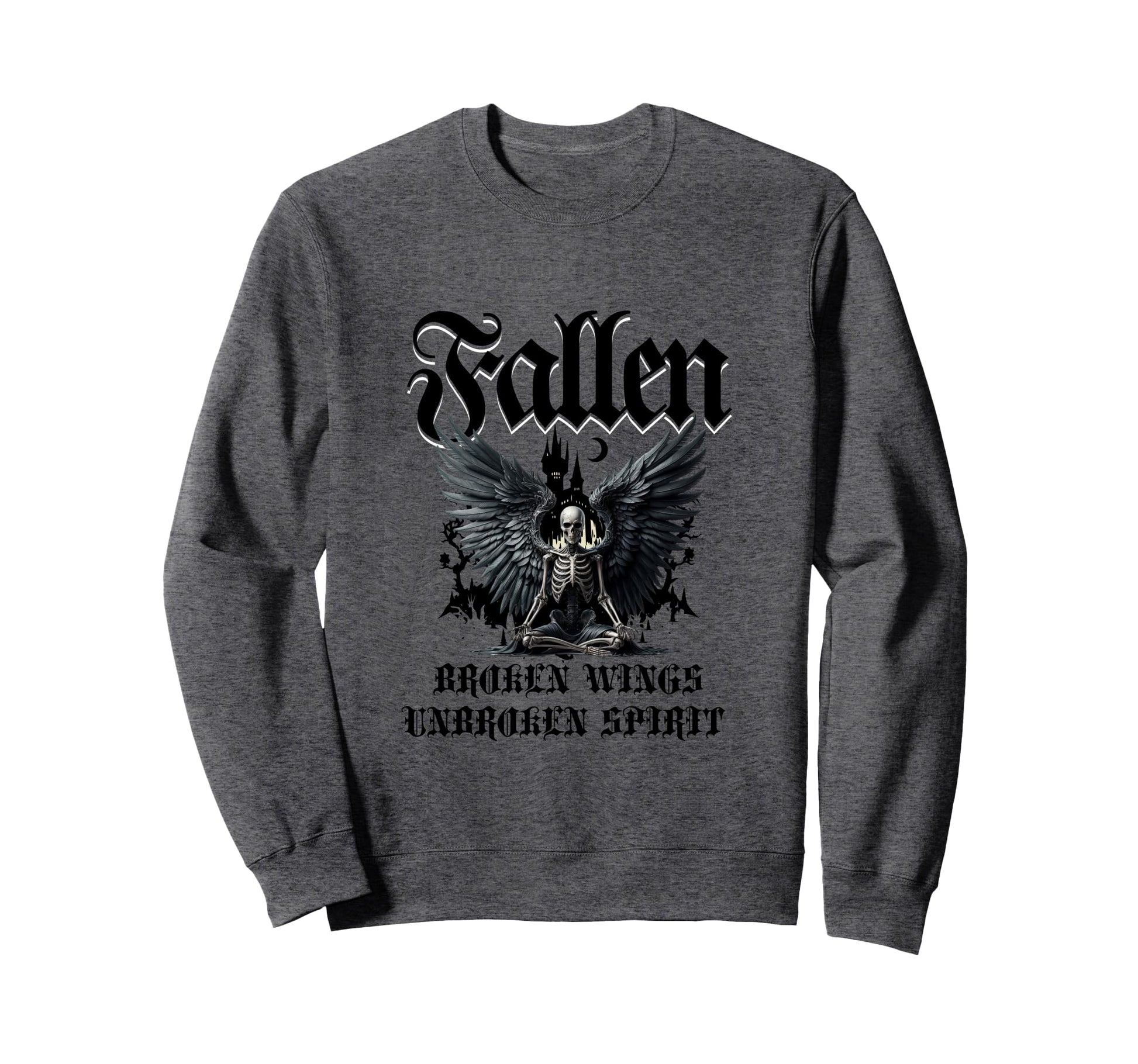 Goth Fallen Angel Emo Y2K Grunge Sweatshirt - Unique Graphic for Adults - T-Shirt, Sweatshirt, Hoodie