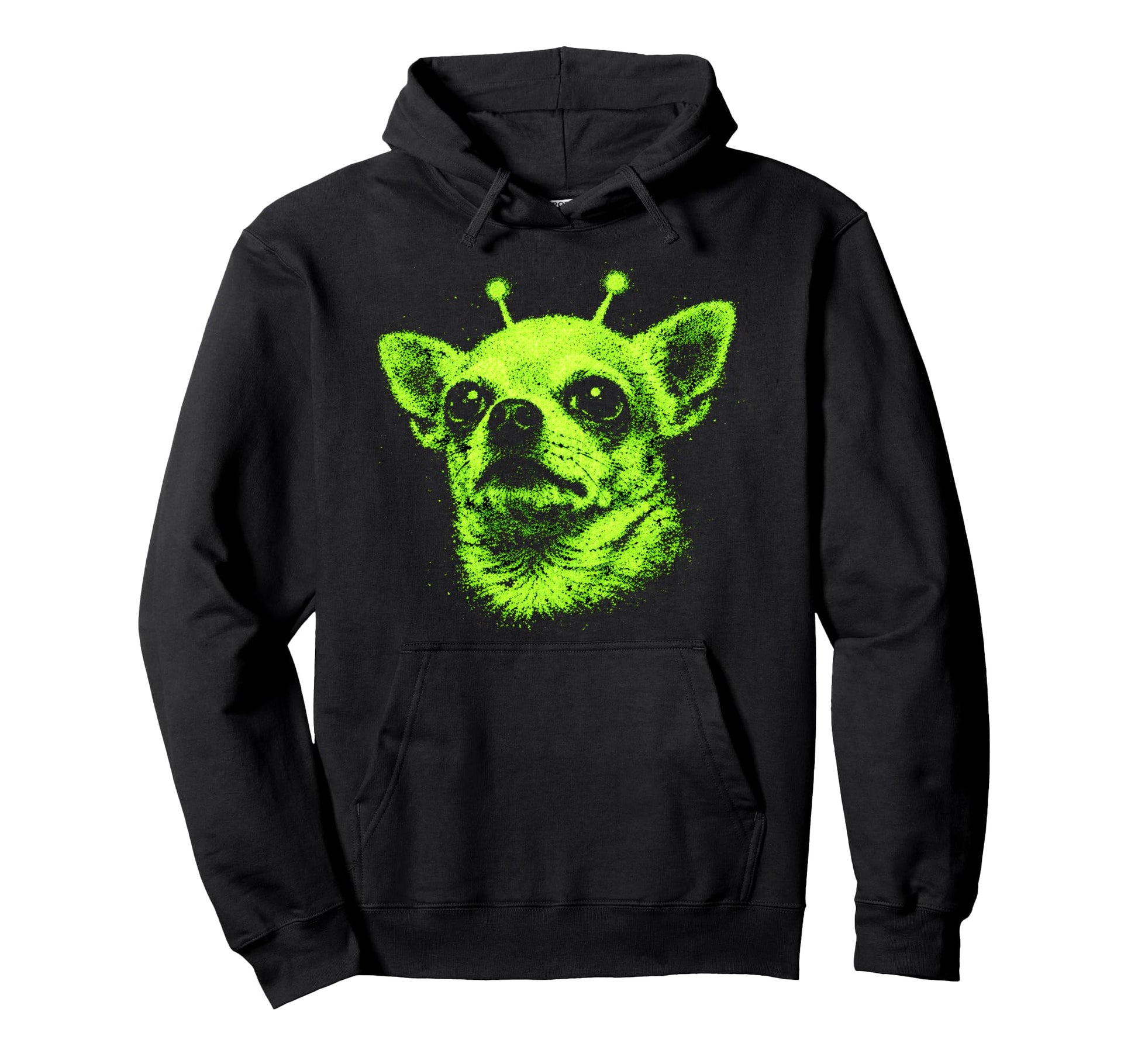 Cyber Y2K Alien Dog Chihuahua Hoodie - Custom Art Print Men Women - T-Shirt, Sweatshirt, Hoodie