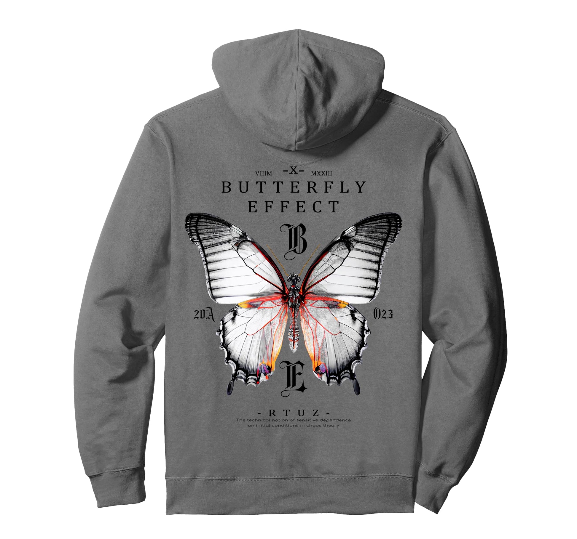 Y2K Back Streetwear Butterfly Hoodie - Custom Art Print Men Women - T-Shirt, Sweatshirt, Hoodie