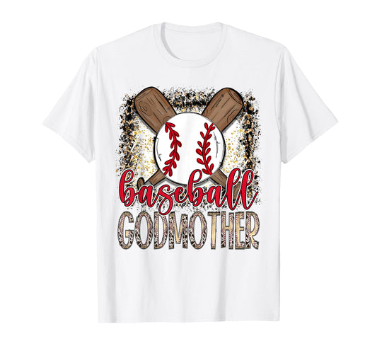 Baseball Godmother Leopard Proud Ball T-Shirt - Fun Novelty Design Unisex - T-Shirt, Sweatshirt, Hoodie