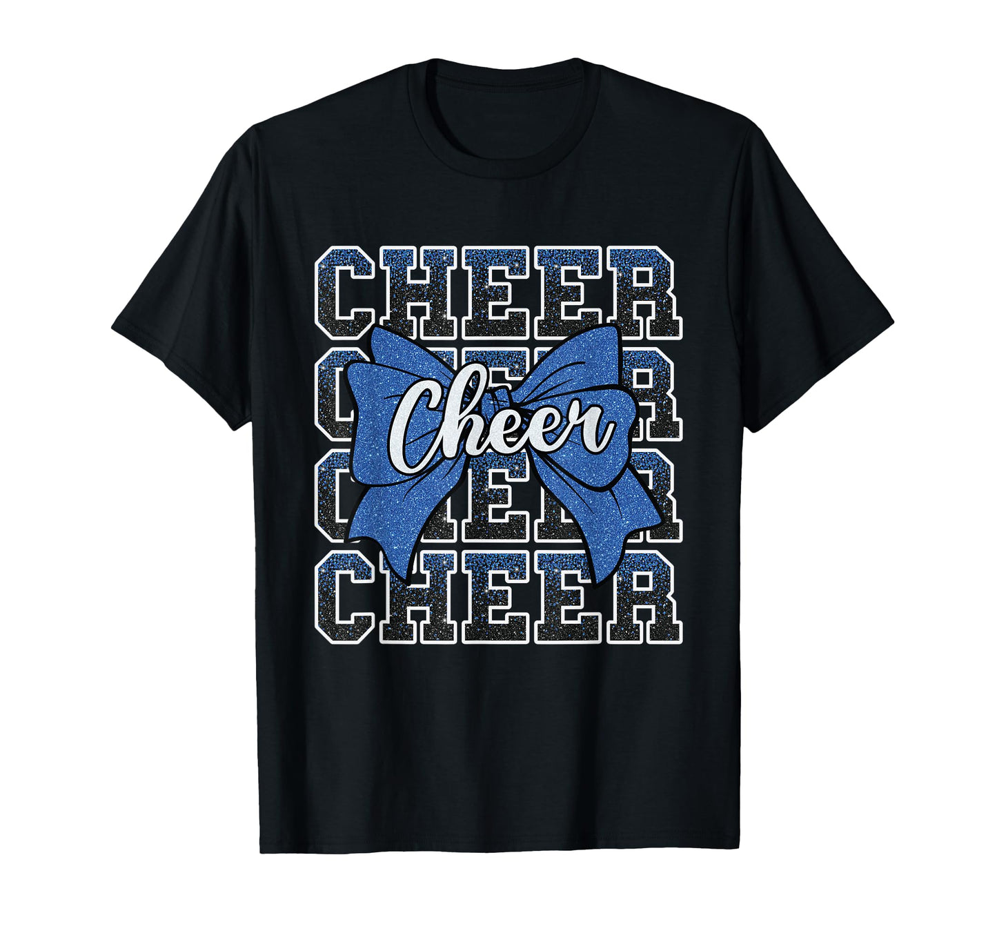 Coquette Cheer Bow Blue Short T-Shirt - Aesthetic Graphic for Adults - T-Shirt, Sweatshirt, Hoodie