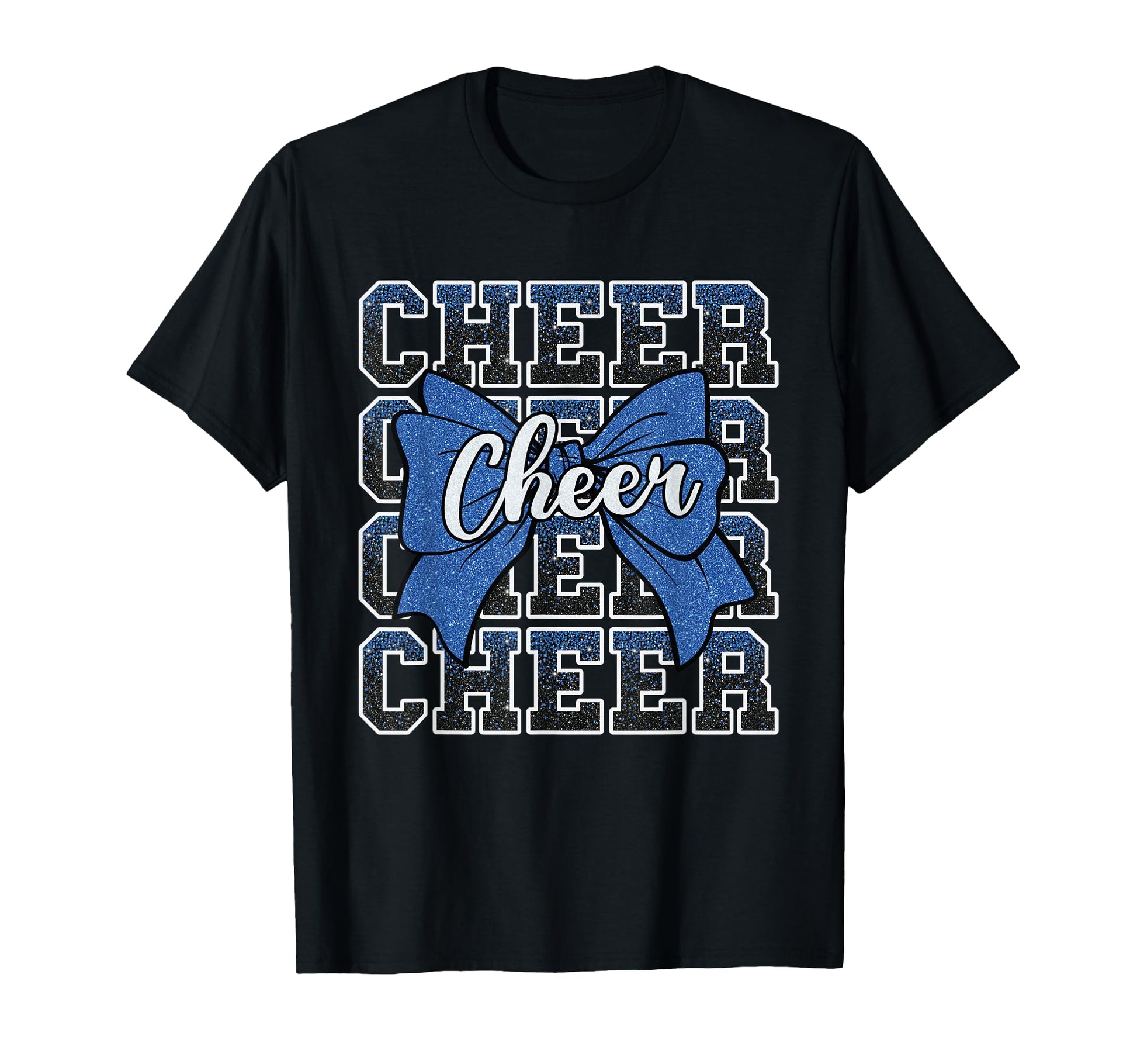 Coquette Cheer Bow Blue Short T-Shirt - Aesthetic Graphic for Adults - T-Shirt, Sweatshirt, Hoodie