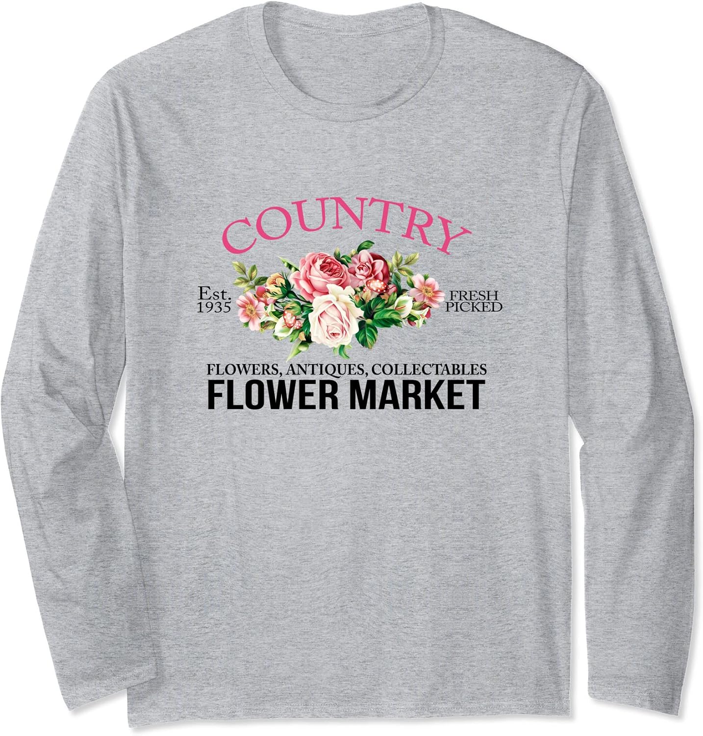 Country Flower Market Homegrown Farmer's - Adult & Kids T-Shirts, Sweatshirts & Hoodies apparel design preview 1