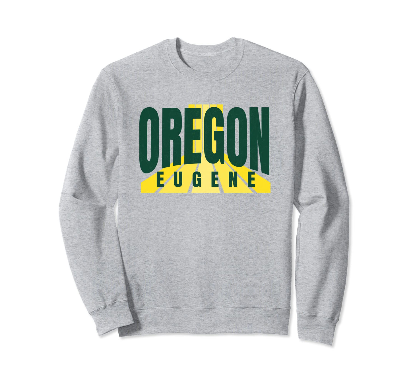 Eugene Oregon Green Yellow Oregon Sweatshirt - Streetwear Style for Adults - T-Shirt, Sweatshirt, Hoodie