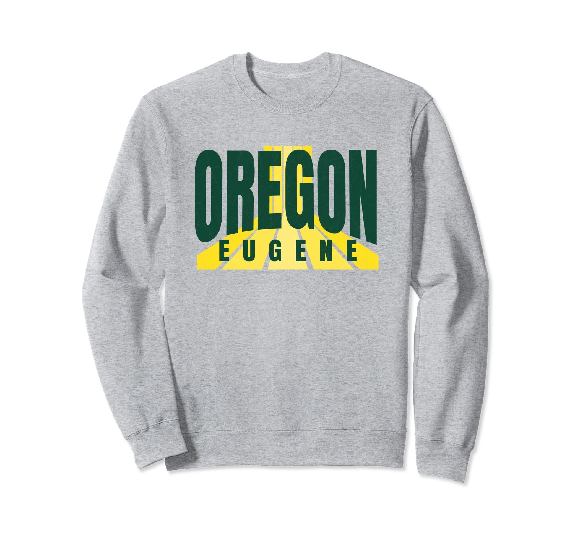 Eugene Oregon Green Yellow Oregon Sweatshirt - Streetwear Style for Adults - T-Shirt, Sweatshirt, Hoodie