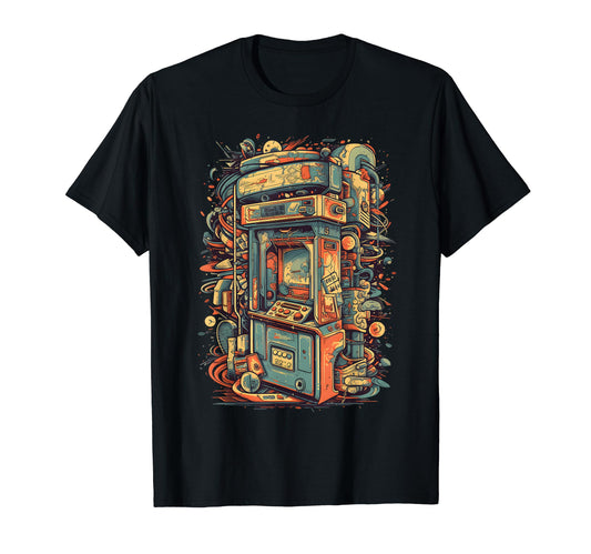 Arcade Gamer Gaming Arcade Machine T-Shirt - Trendy Graphic for Adults - T-Shirt, Sweatshirt, Hoodie