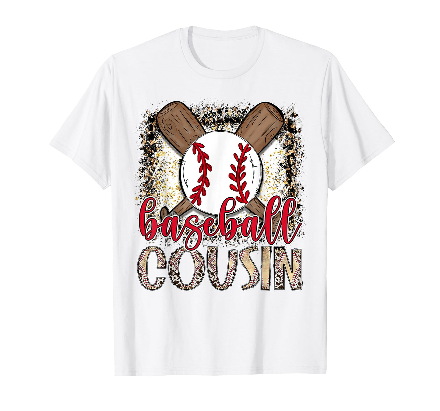 Baseball Cousin Leopard Proud Ball Cousin T-Shirt - Novelty Apparel Unisex - T-Shirt, Sweatshirt, Hoodie