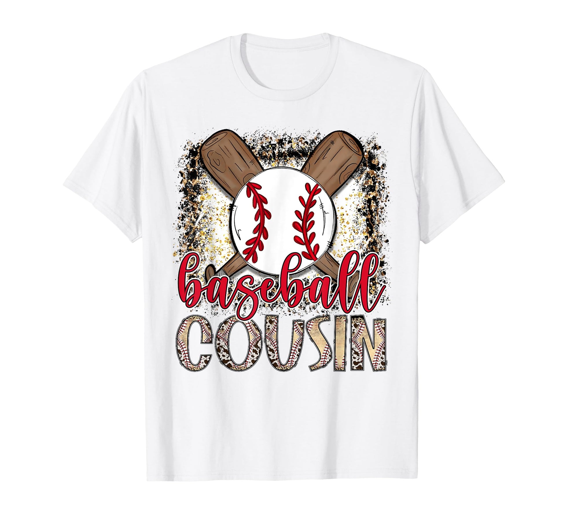 Baseball Cousin Leopard Proud Ball Cousin T-Shirt - Novelty Apparel Unisex - T-Shirt, Sweatshirt, Hoodie