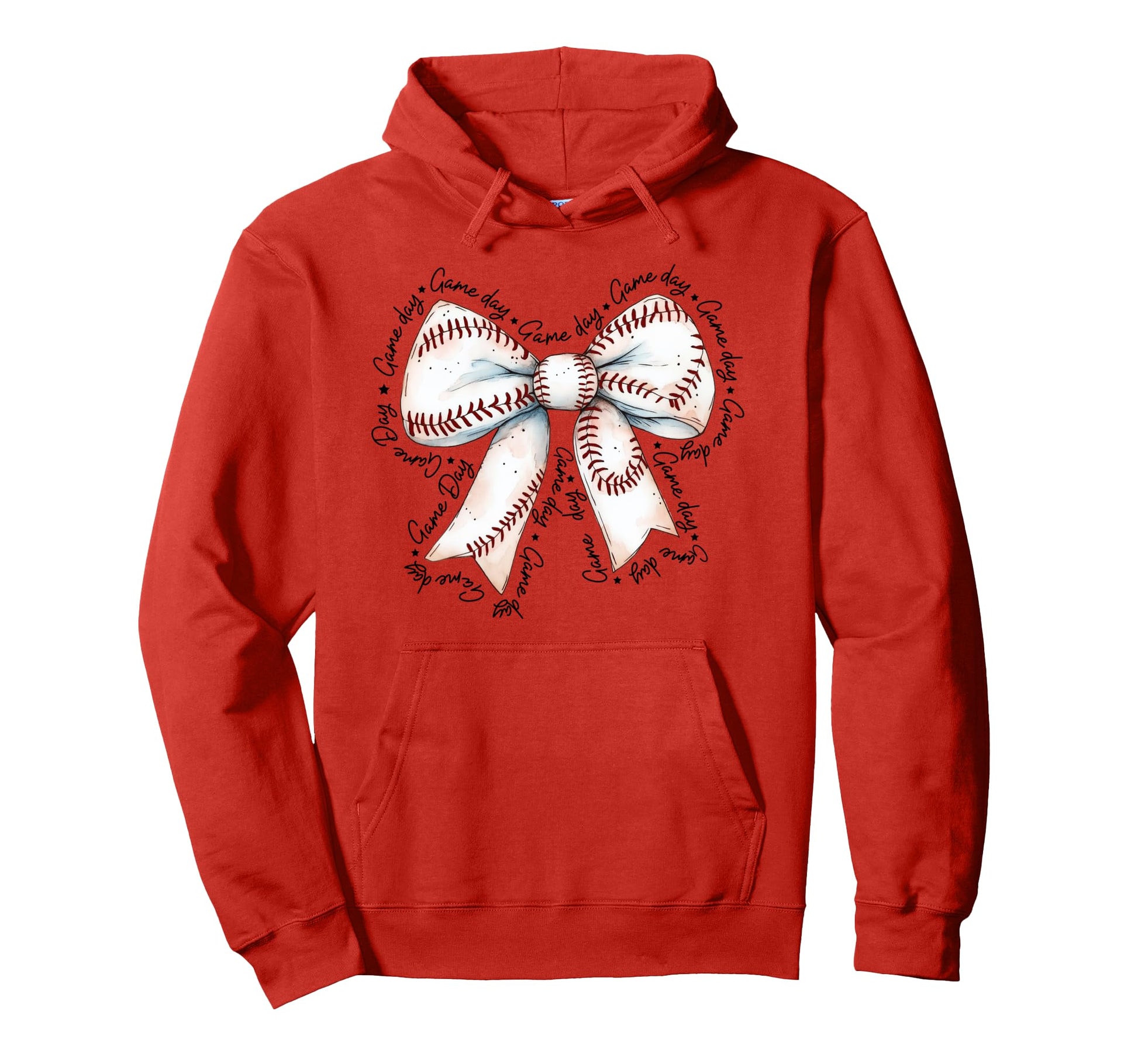 Coquette Baseball Game Day Hoodie - Casual Everyday Wear Men Women - T-Shirt, Sweatshirt, Hoodie