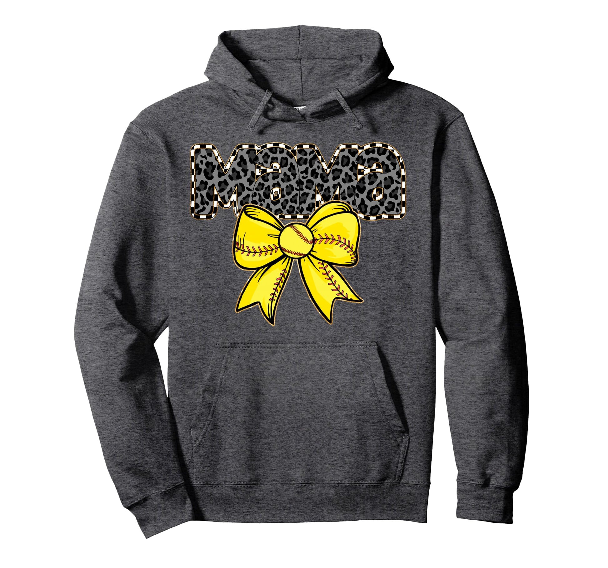 Mama Yellow Bow Baseball Softball T-Shirt - Aesthetic Graphic Men Women - T-Shirt, Sweatshirt, Hoodie