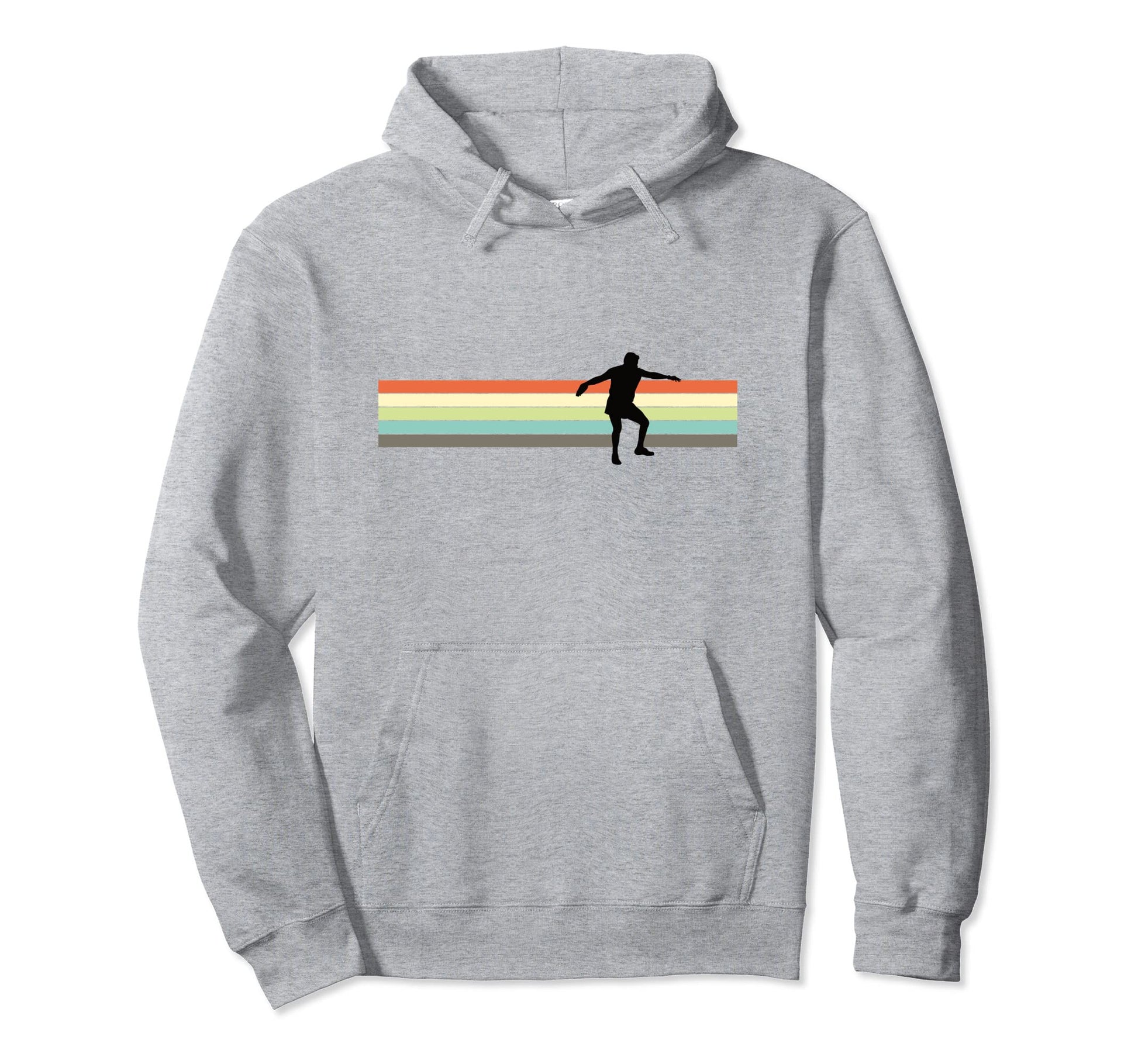Discus Track And Field Stripe Hoodie - Fun Novelty Design Unisex - T-Shirt, Sweatshirt, Hoodie