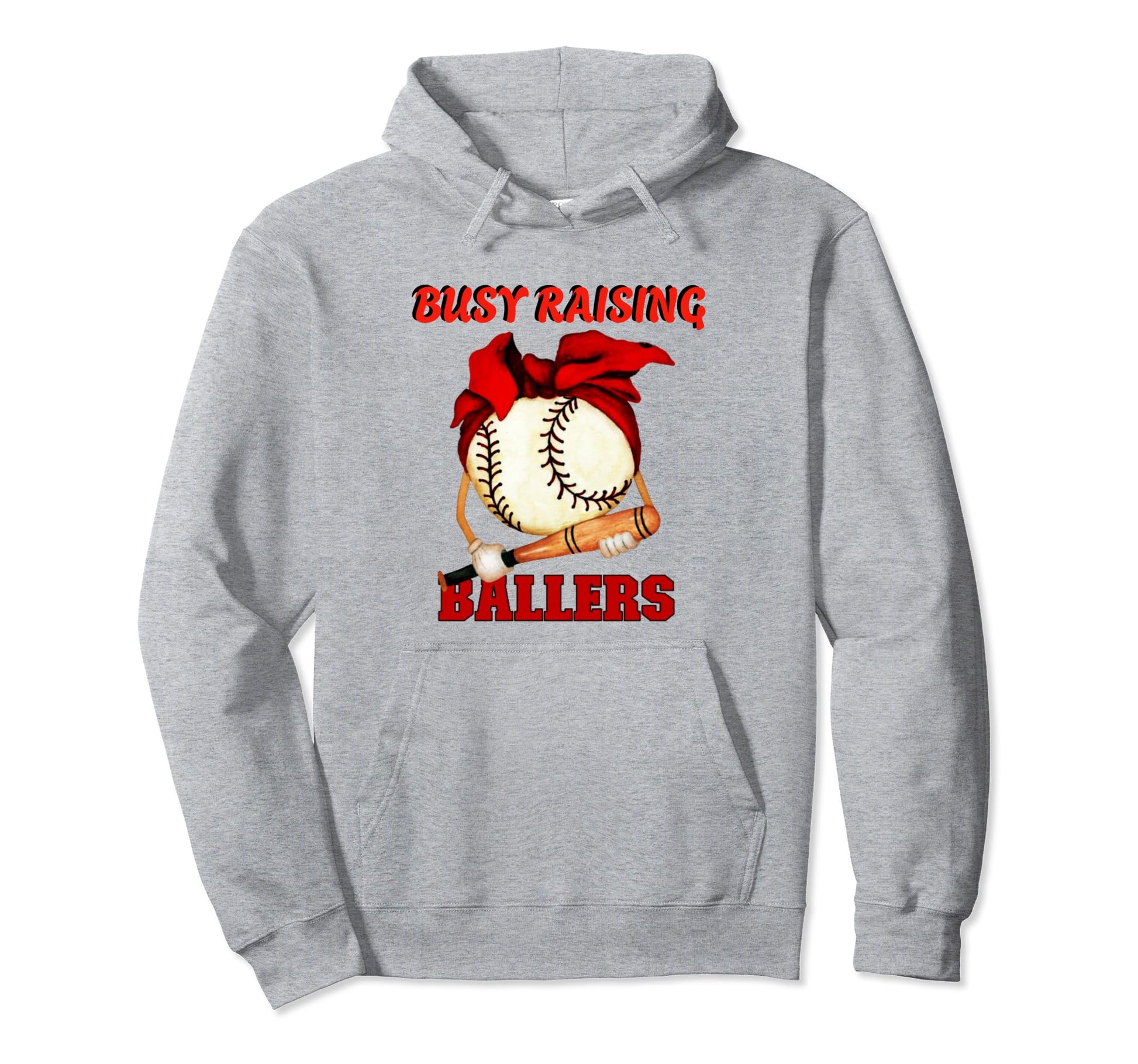 Busy Raising Ballers Baseball Love Hoodie - Trendy Graphic Men Women - T-Shirt, Sweatshirt, Hoodie