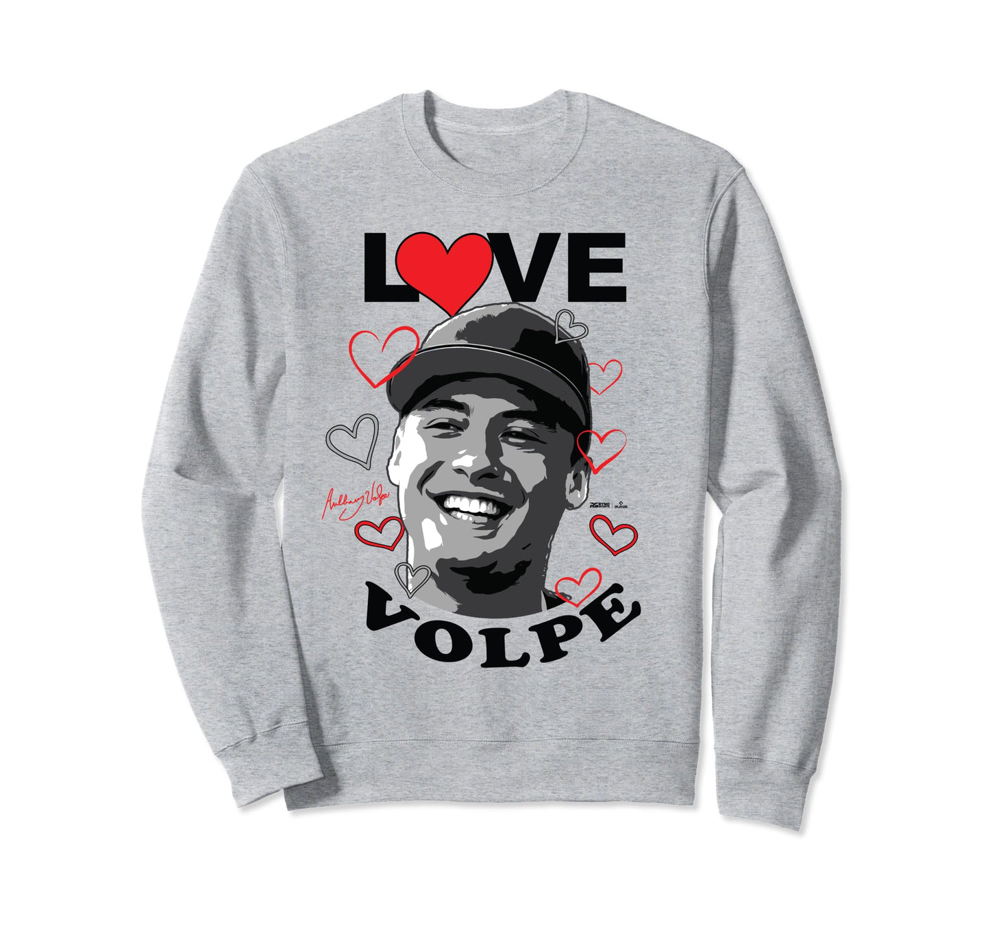 Love Anthony Volpe New York Baseball Sweatshirt - Graphic Print for Adults - T-Shirt, Sweatshirt, Hoodie