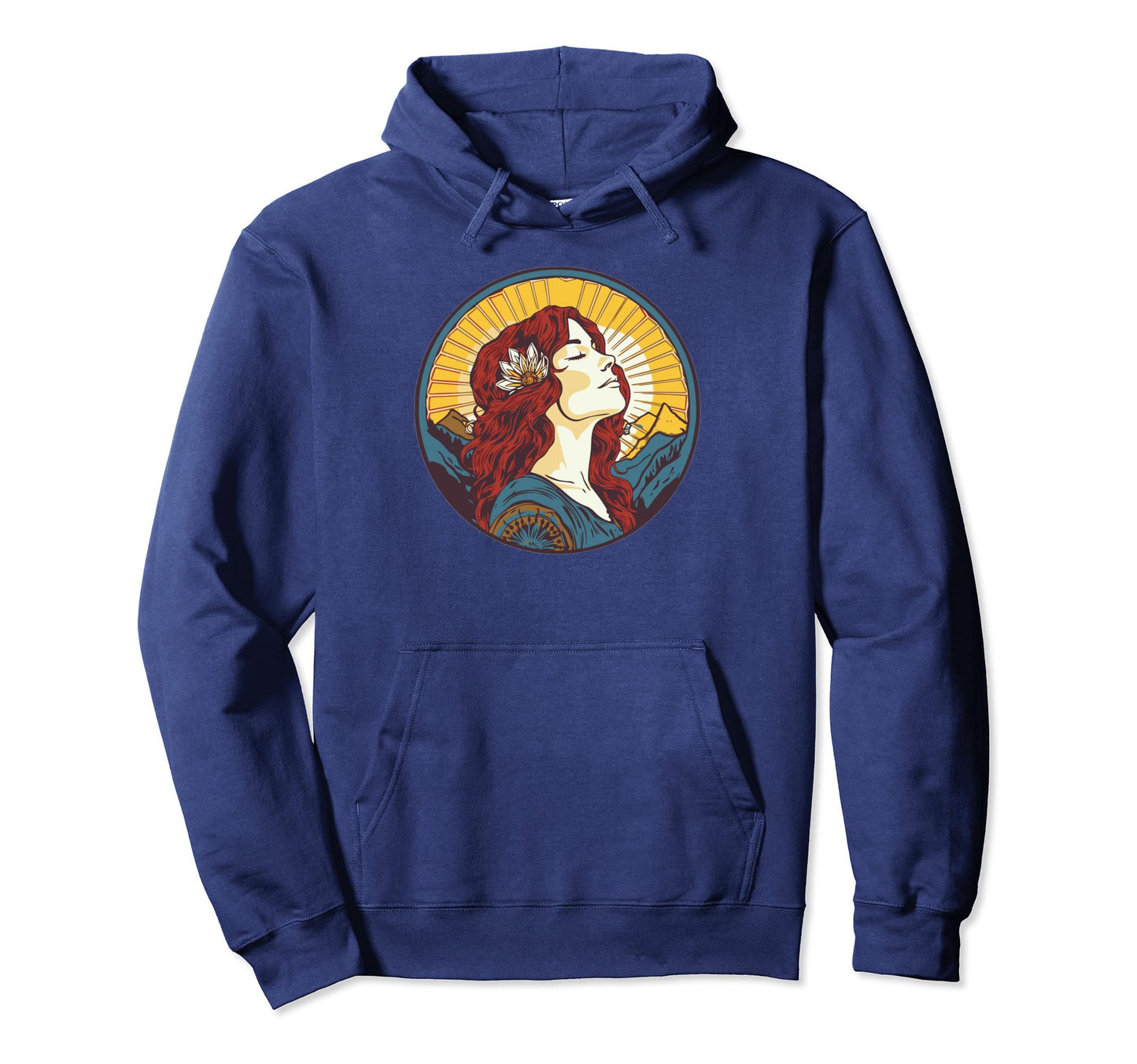 Groovy Mountain Mama Hippie 60S Hoodie - Unique Graphic Men Women - T-Shirt, Sweatshirt, Hoodie